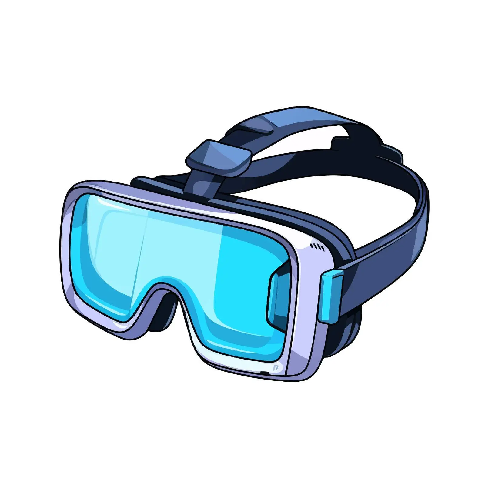 Cartoon Virtual Reality Glasses Vector Illustration – free technology icons image from Dotvec