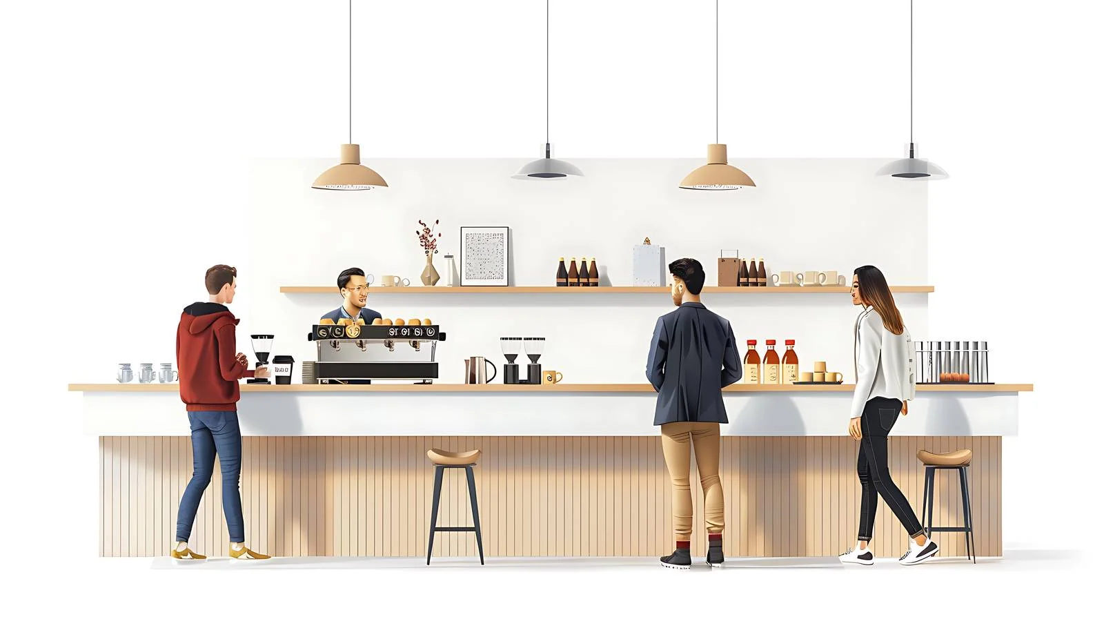 Customer Interaction at Service Counter — free download from Dotvec