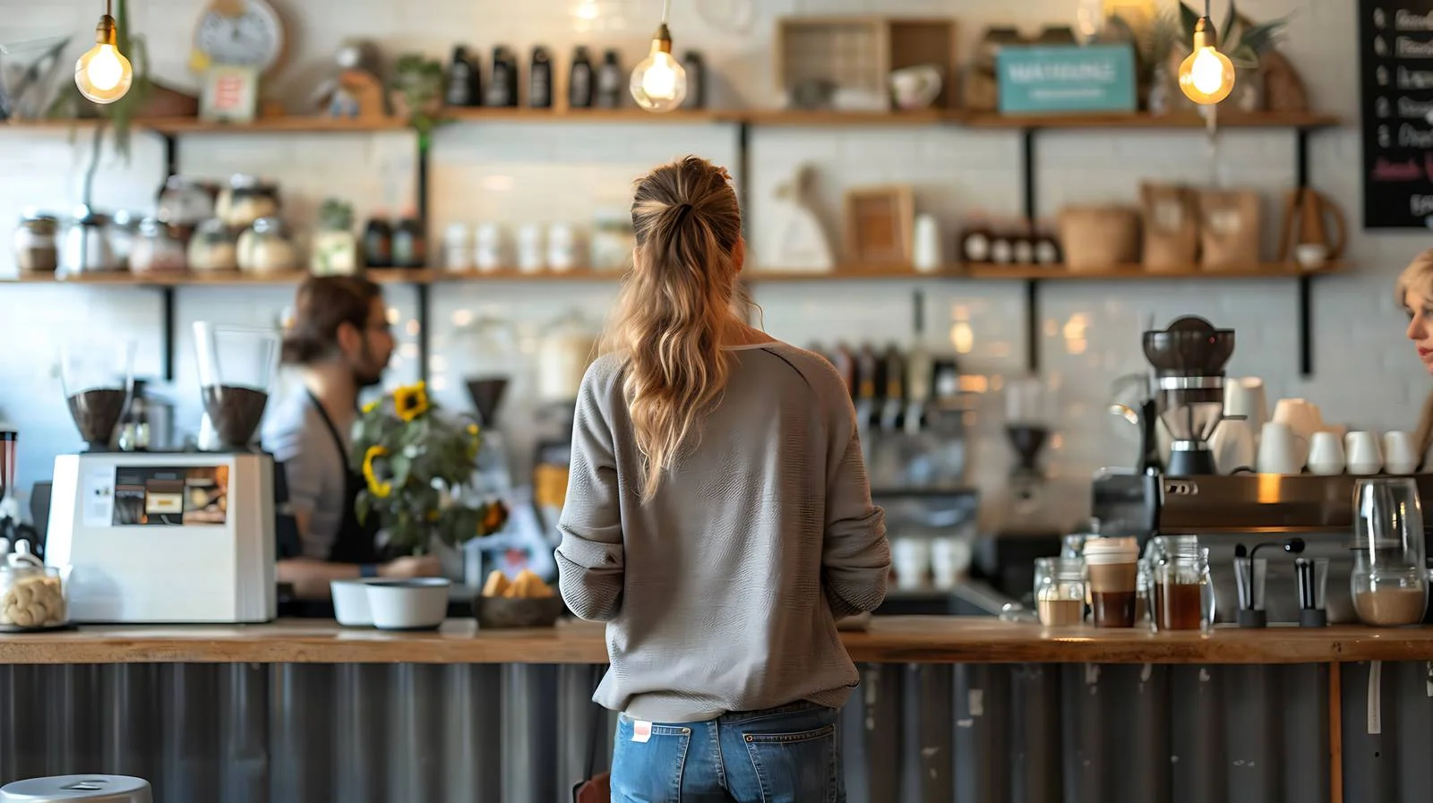 Customer-Staff Interaction at Service Counter — free download from Dotvec