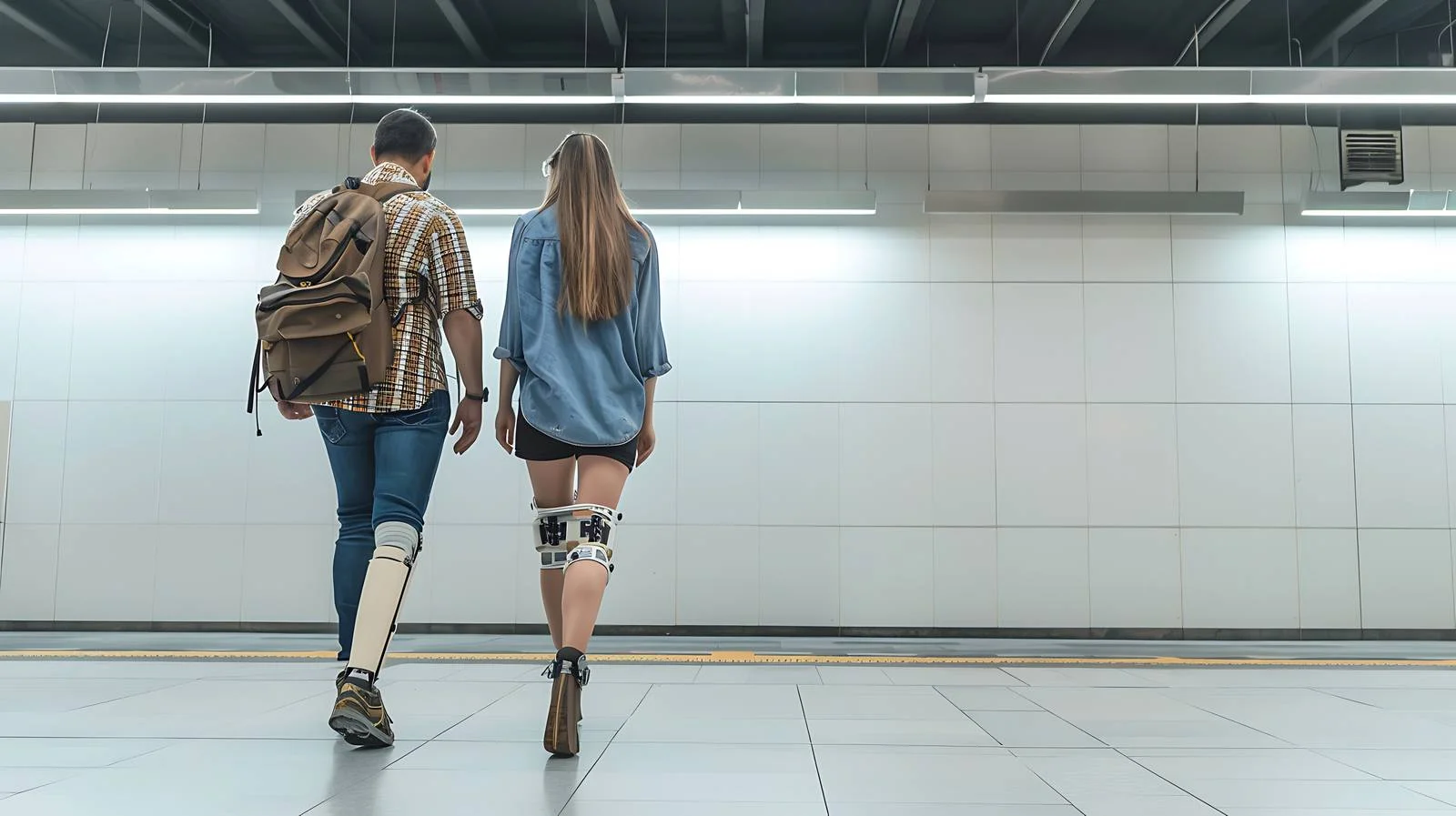 Young Woman with Prosthetic Leg – free prosthesis image from Dotvec