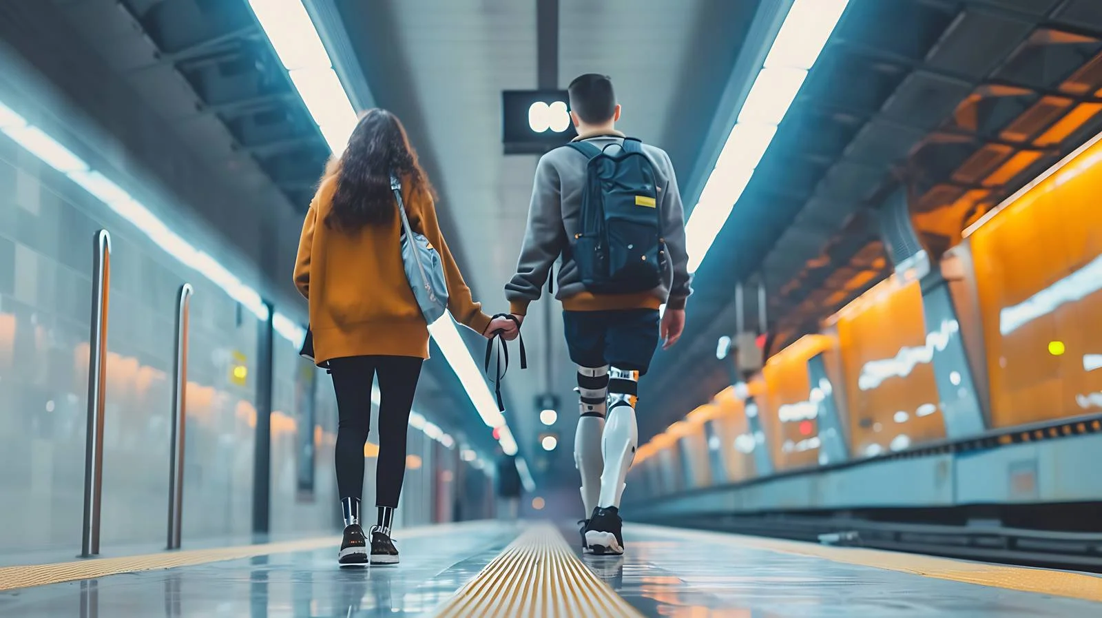 Supportive Couple with Leg Prosthesis — free download from Dotvec