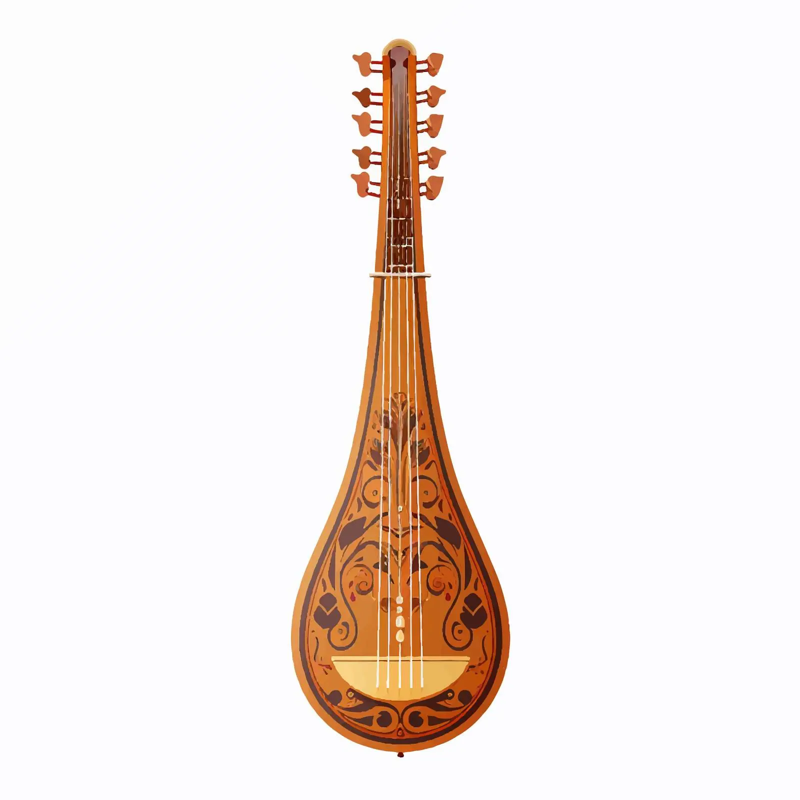Rebab Musical Instrument Line Vector Illustration — free download from Dotvec