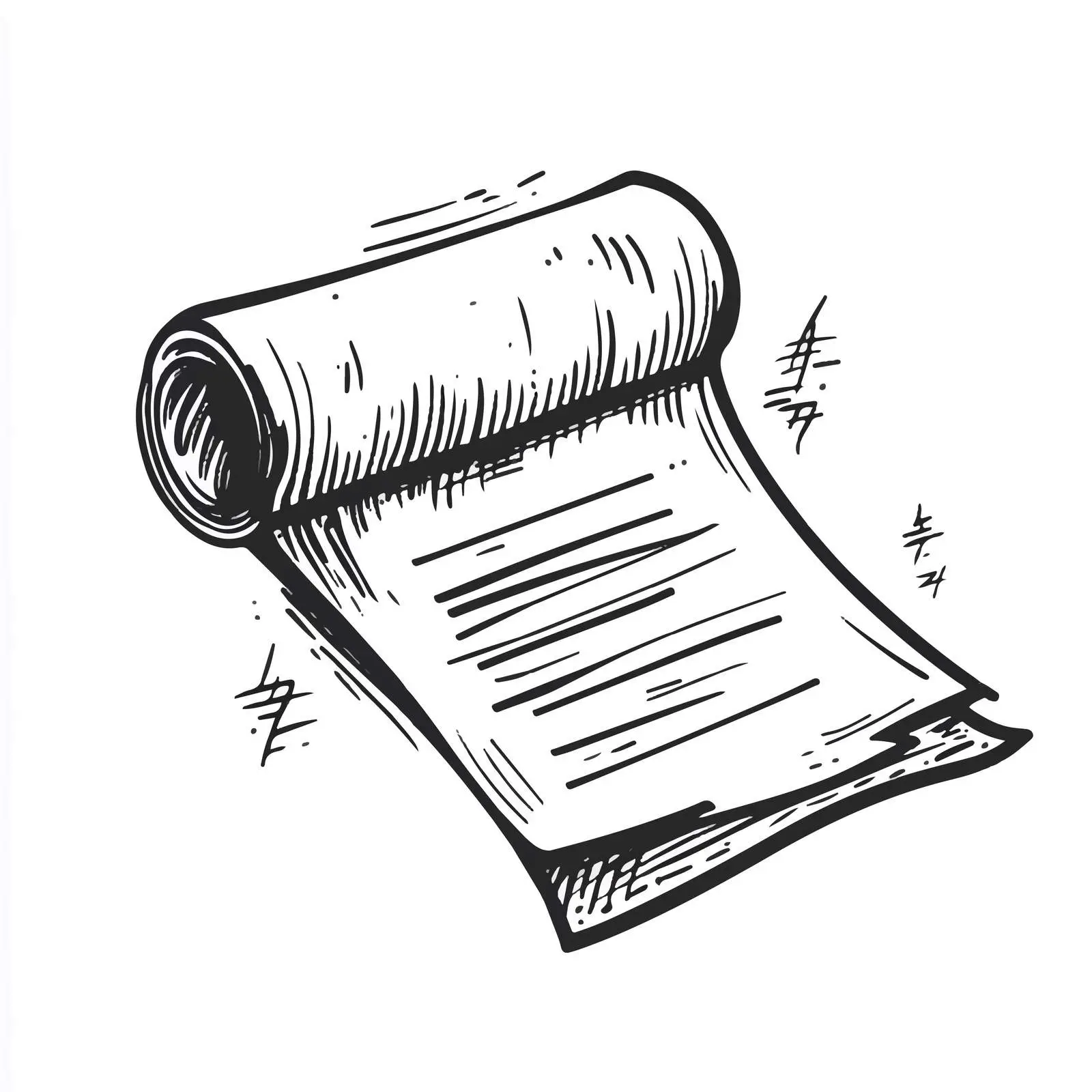 Cartoon Vector Receipt Paper Illustration — free download from Dotvec