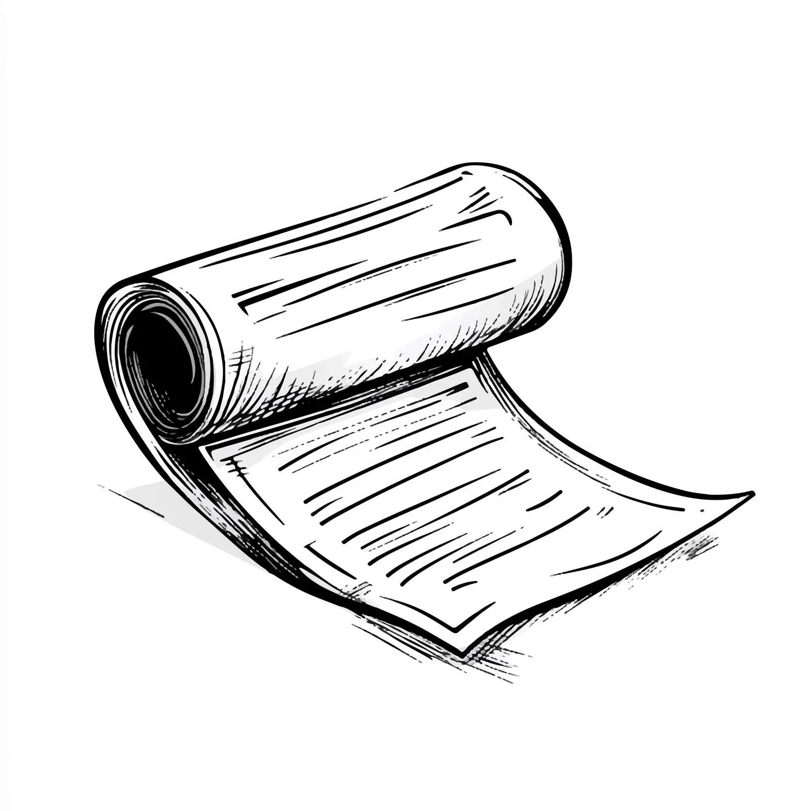 Cartoon Receipt Paper Vector Illustration — free download from Dotvec