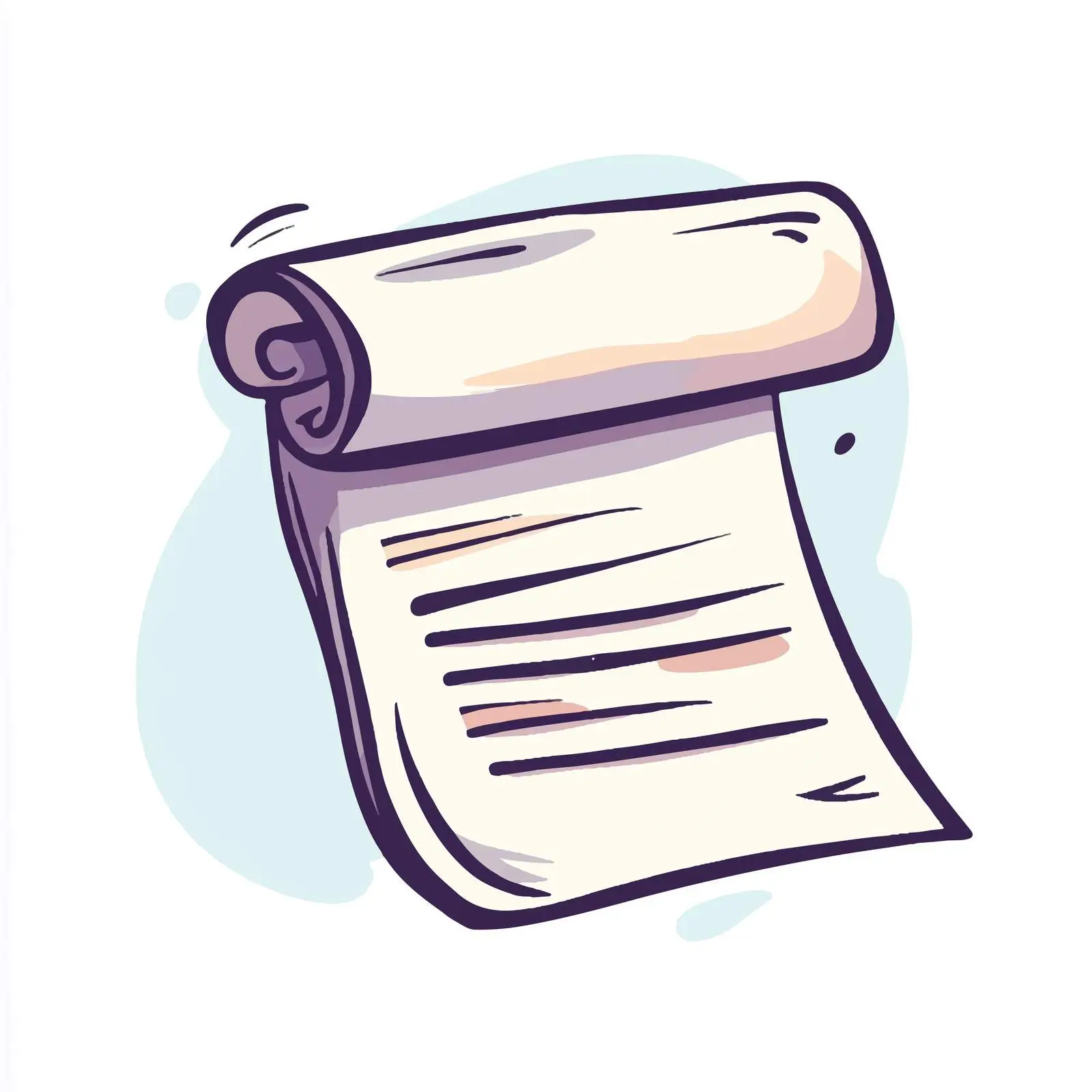 Cartoon Style Receipt Paper Vector Illustration — free download from Dotvec