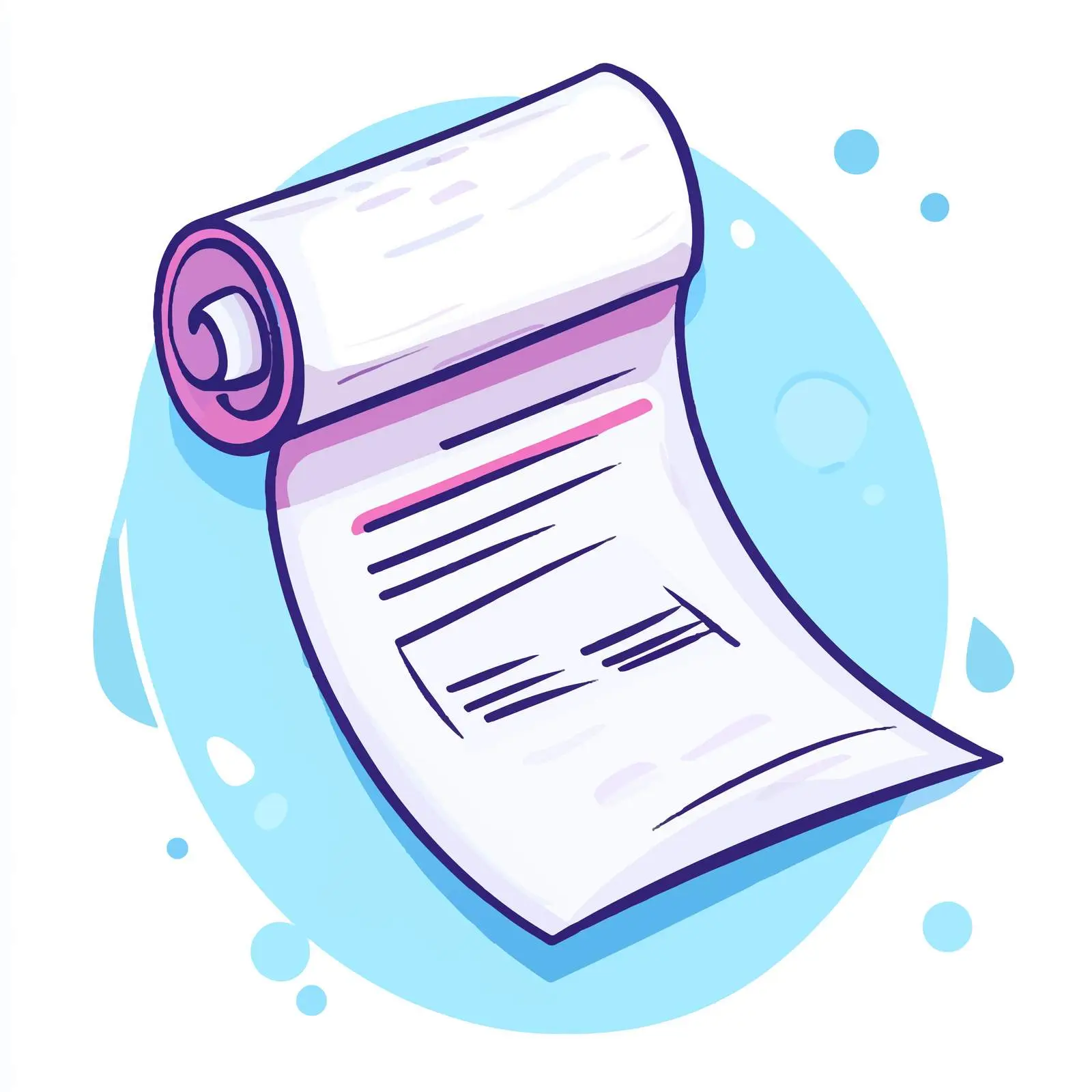 Cartoon Receipt Paper Vector Illustration — free download from Dotvec