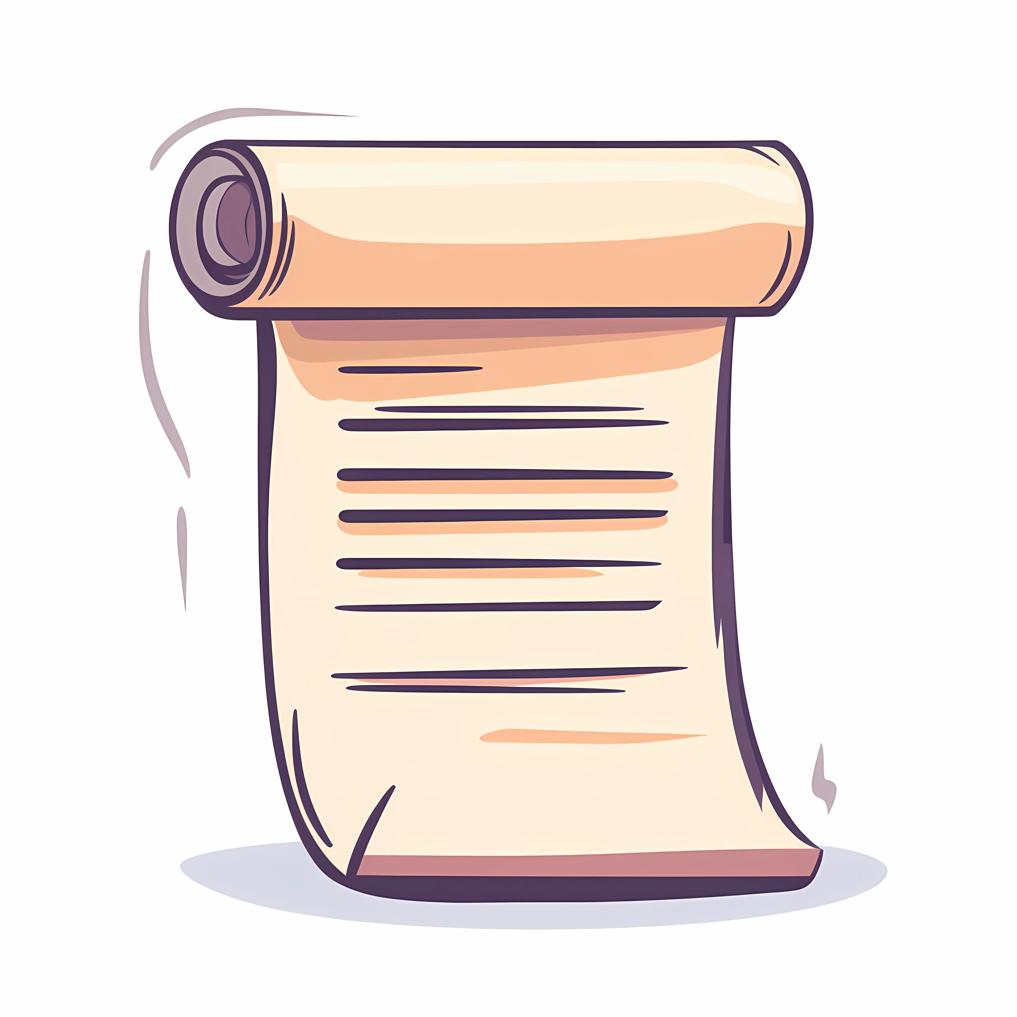 Hand Drawn Cartoon Receipt Paper Vector Illustration — free download from Dotvec