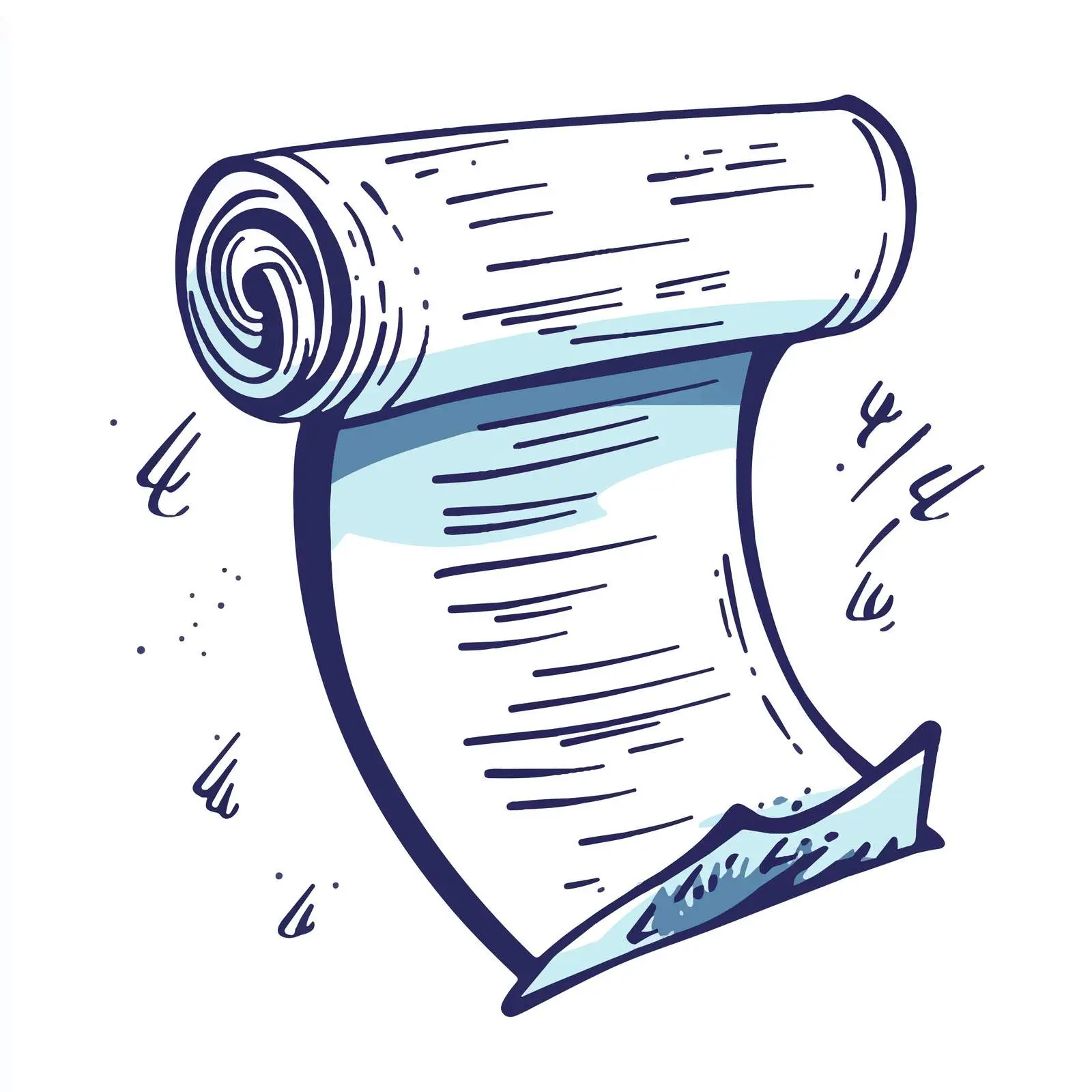 Cartoon Vector Receipt Paper Illustration — free download from Dotvec