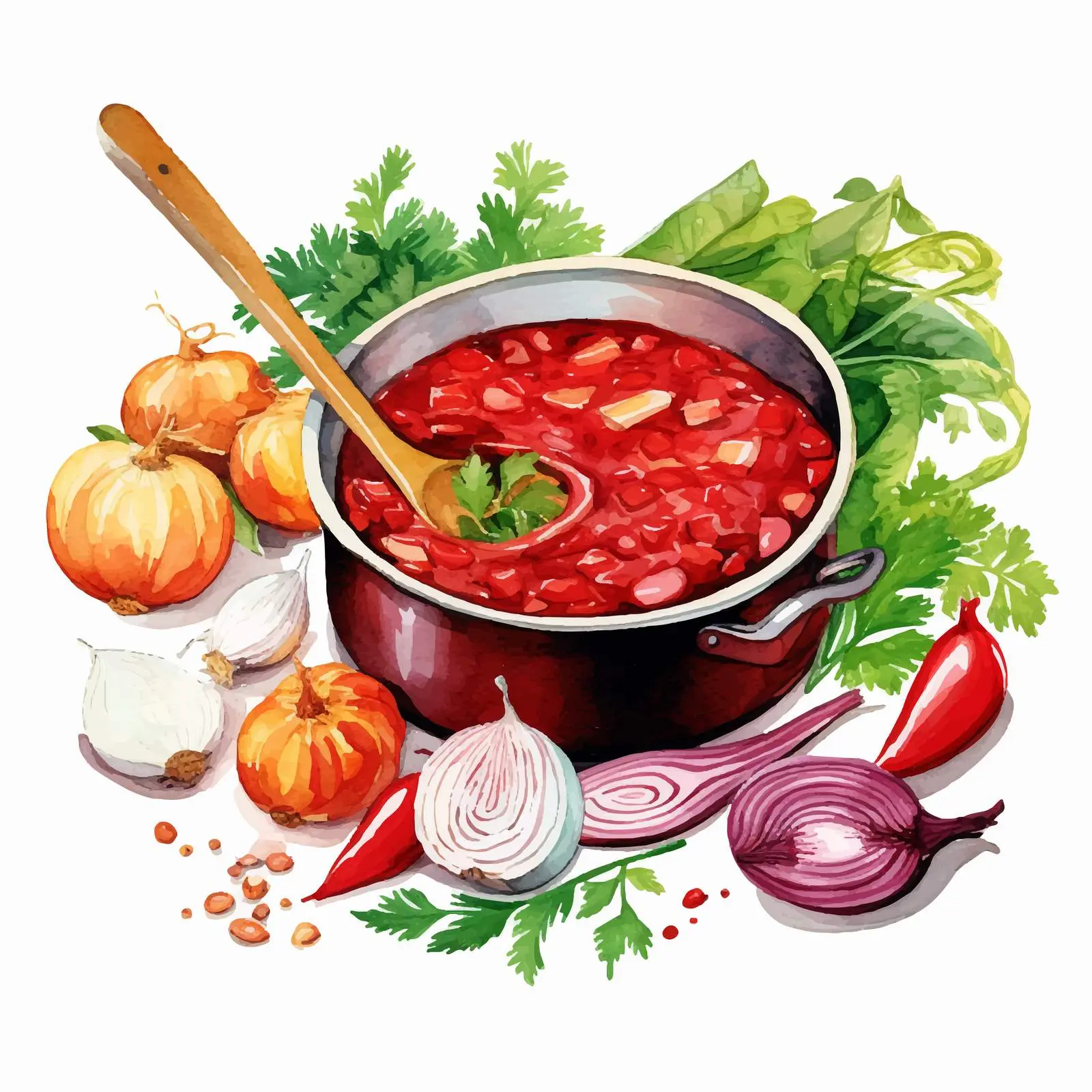 Delicious Borscht Recipe with Fresh Vegetable Ingredients — free download from Dotvec