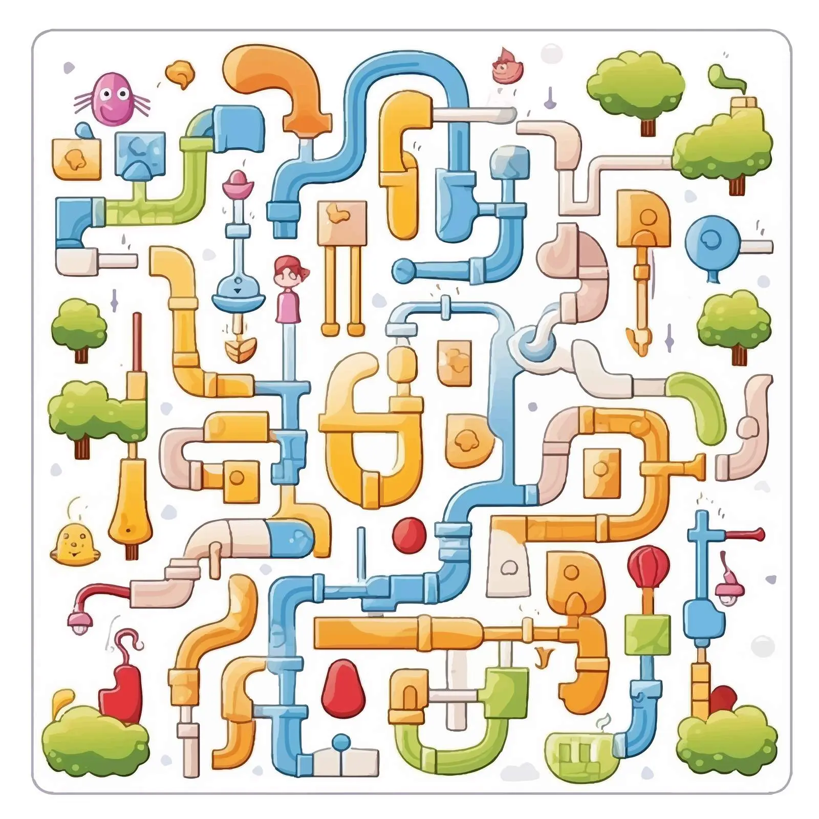 Rectangle Maze Game for Kids — free download from Dotvec