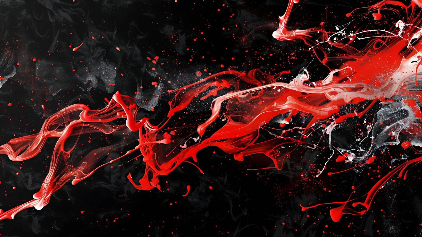 Vibrant Red Ink Splashes on Black — free download from Dotvec
