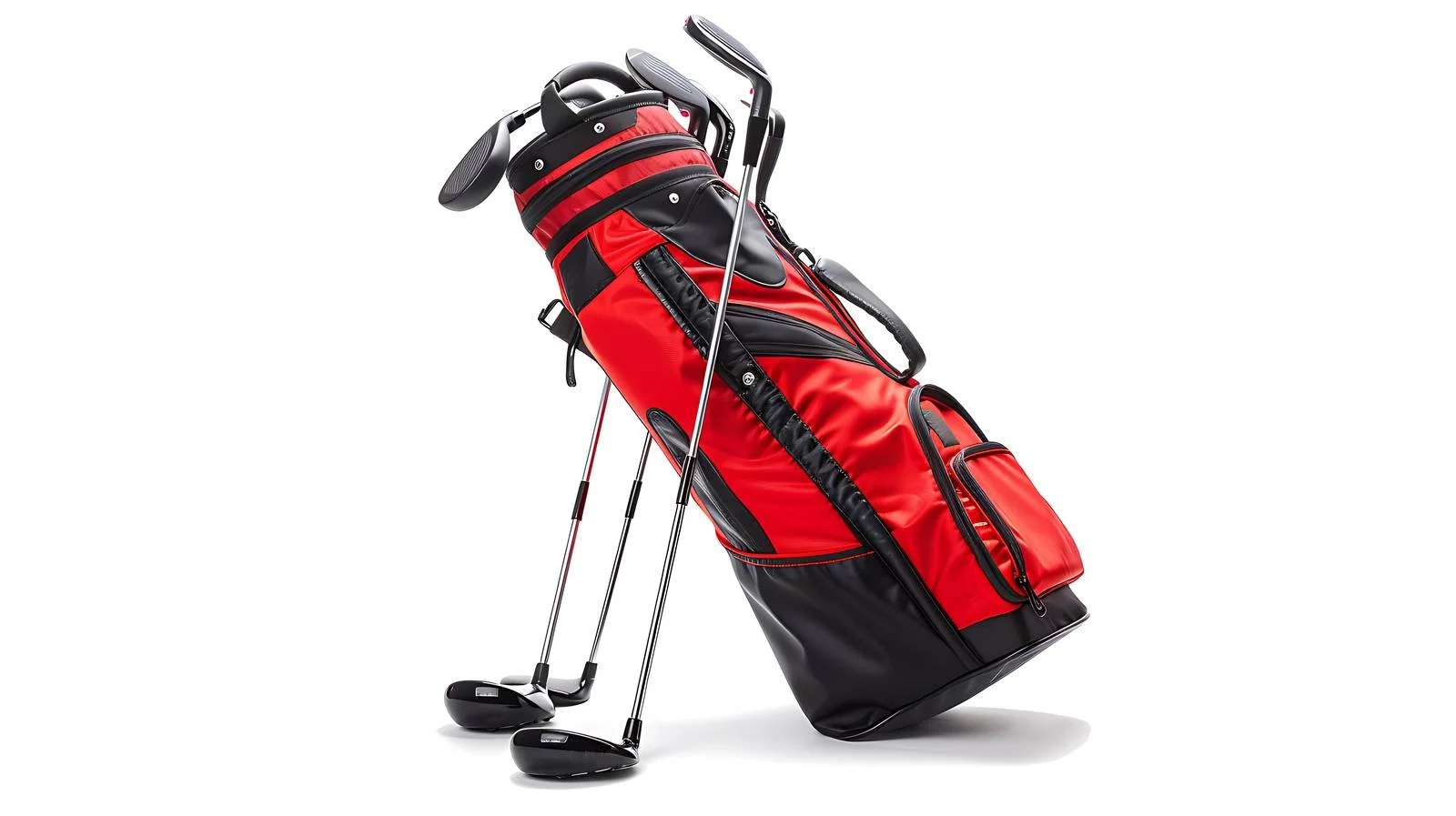 Modern Red and Black Golf Equipment Set — free download from Dotvec
