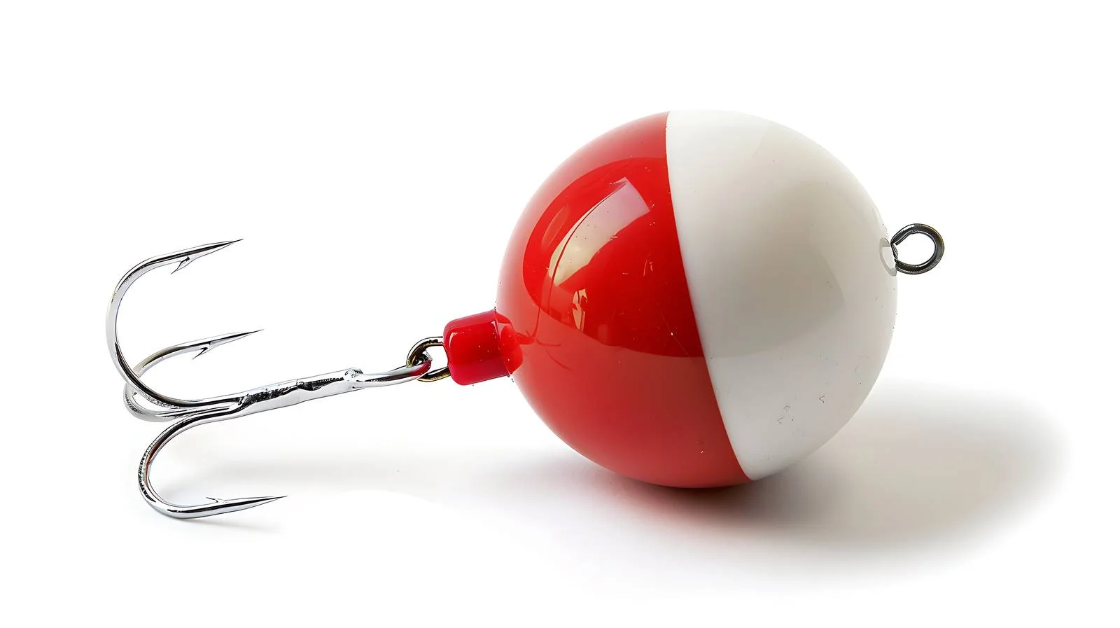 Vibrant red white fishing bobber on white — free download from Dotvec