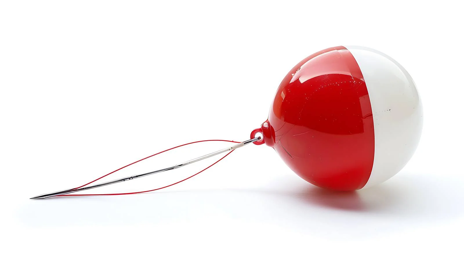 Vivid Red and White Fishing Bobber Isolated — free download from Dotvec