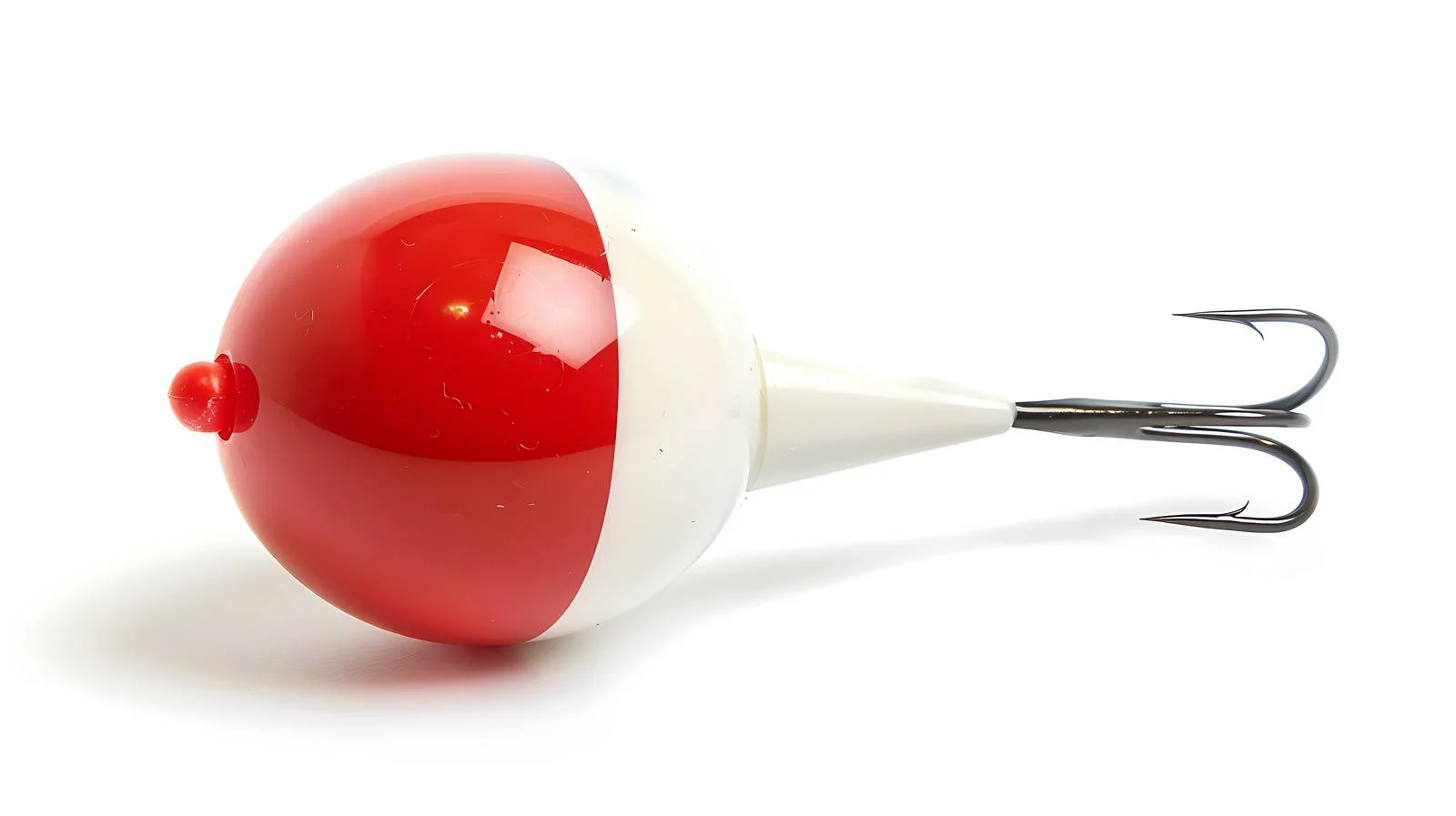 Vivid Red and White Fishing Bobber — free download from Dotvec