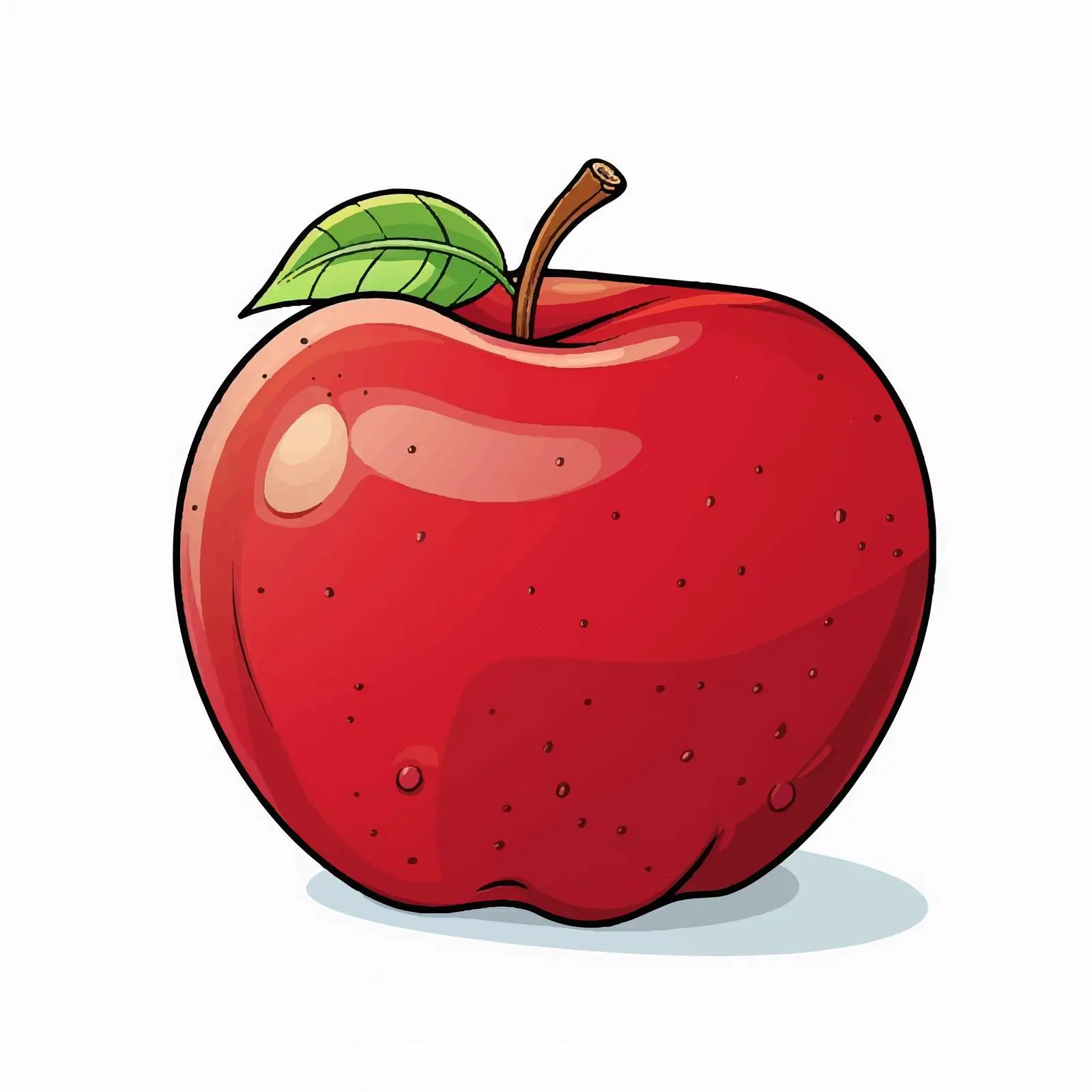 Red Apple Cartoon Vector Illustration — free download from Dotvec