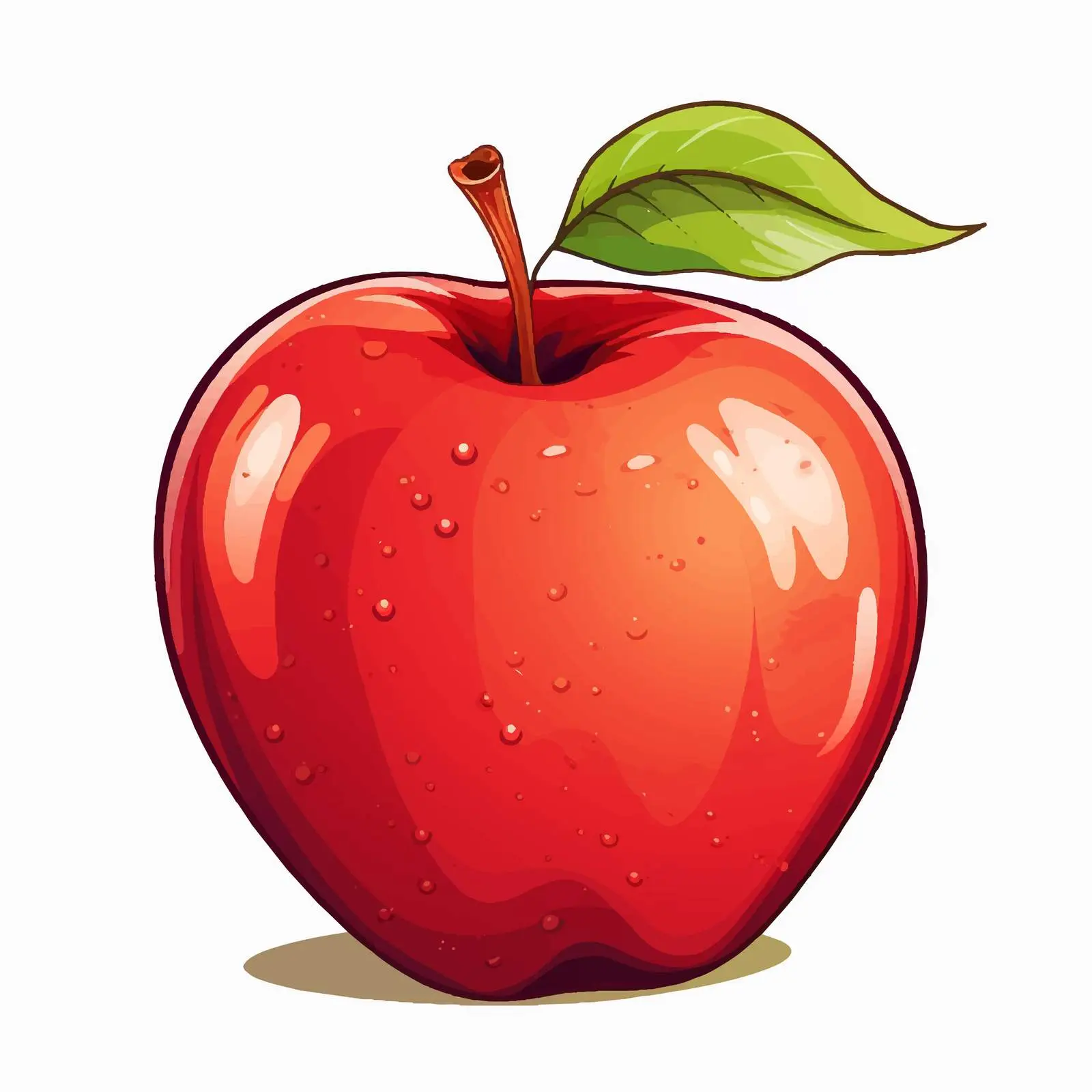 Isolated Cartoon Red Apple Vector Illustration — free download from Dotvec