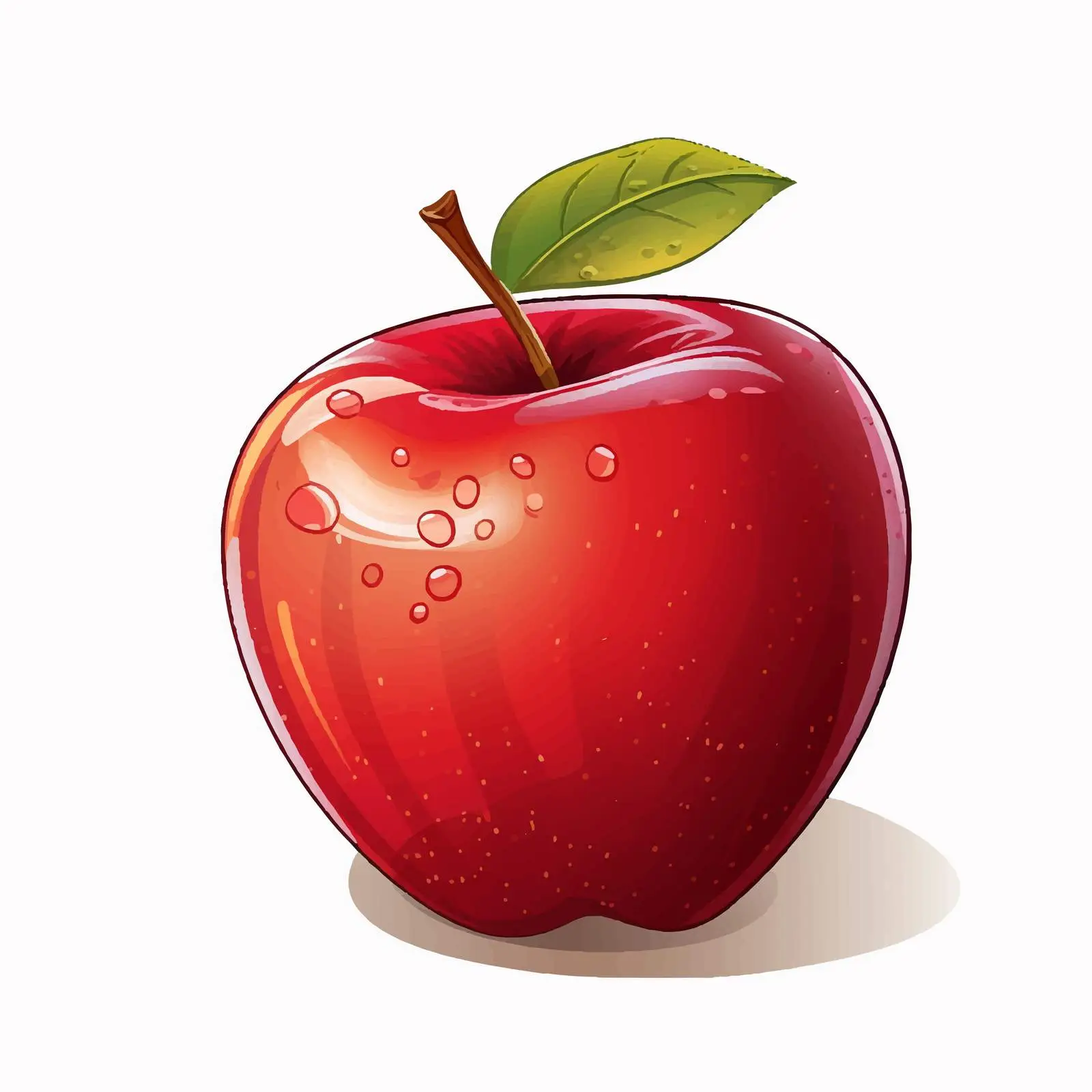Isolated Cartoon Red Apple Illustration — free download from Dotvec