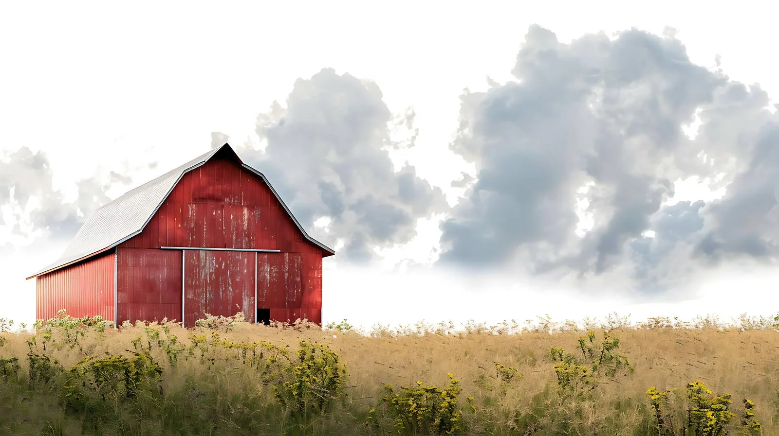 Picturesque Red Barn Amid Dramatic Cloudscape — free download from Dotvec