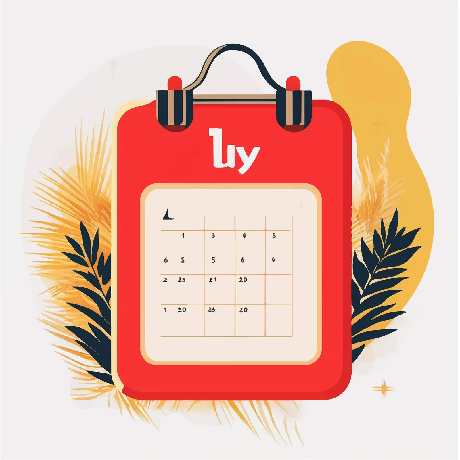 Red Calendar Flat Vector Illustration — free download from Dotvec