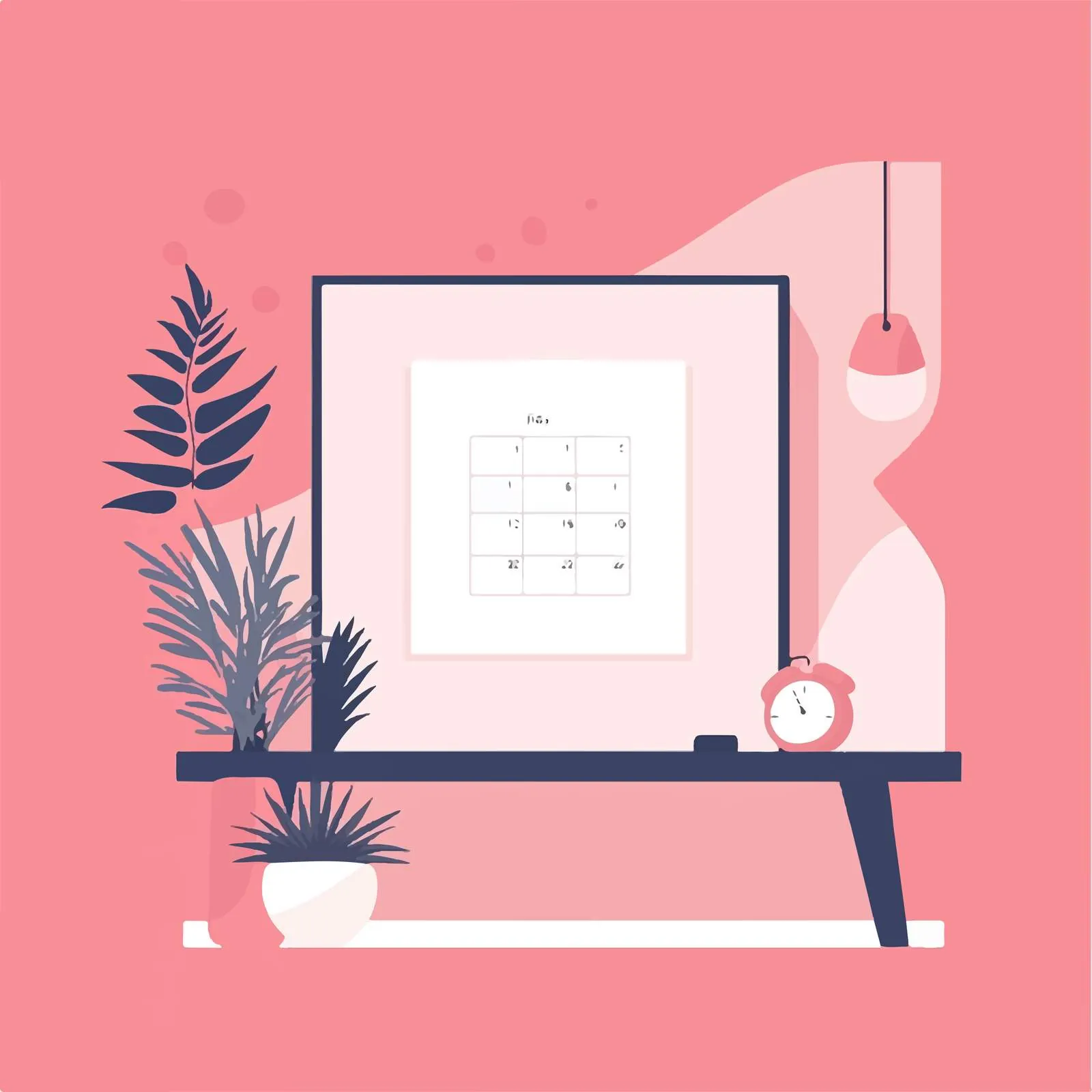 Red Calendar Flat Vector Illustration — free download from Dotvec