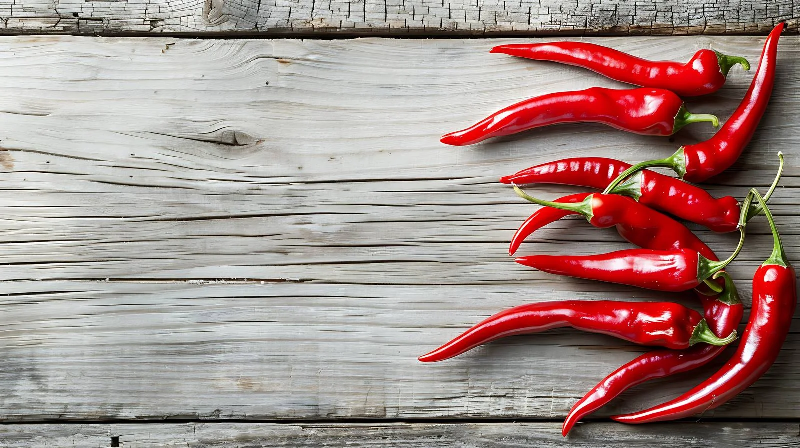 Rustic Red Chili Peppers on Wooden Background — free download from Dotvec