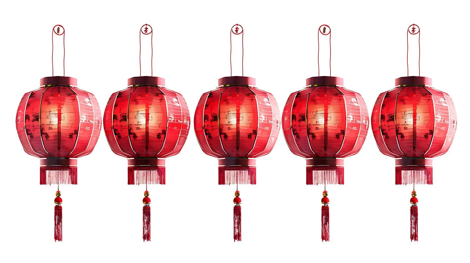 Chinese Lantern Hieroglyph Happy Message — free download from Dotvec