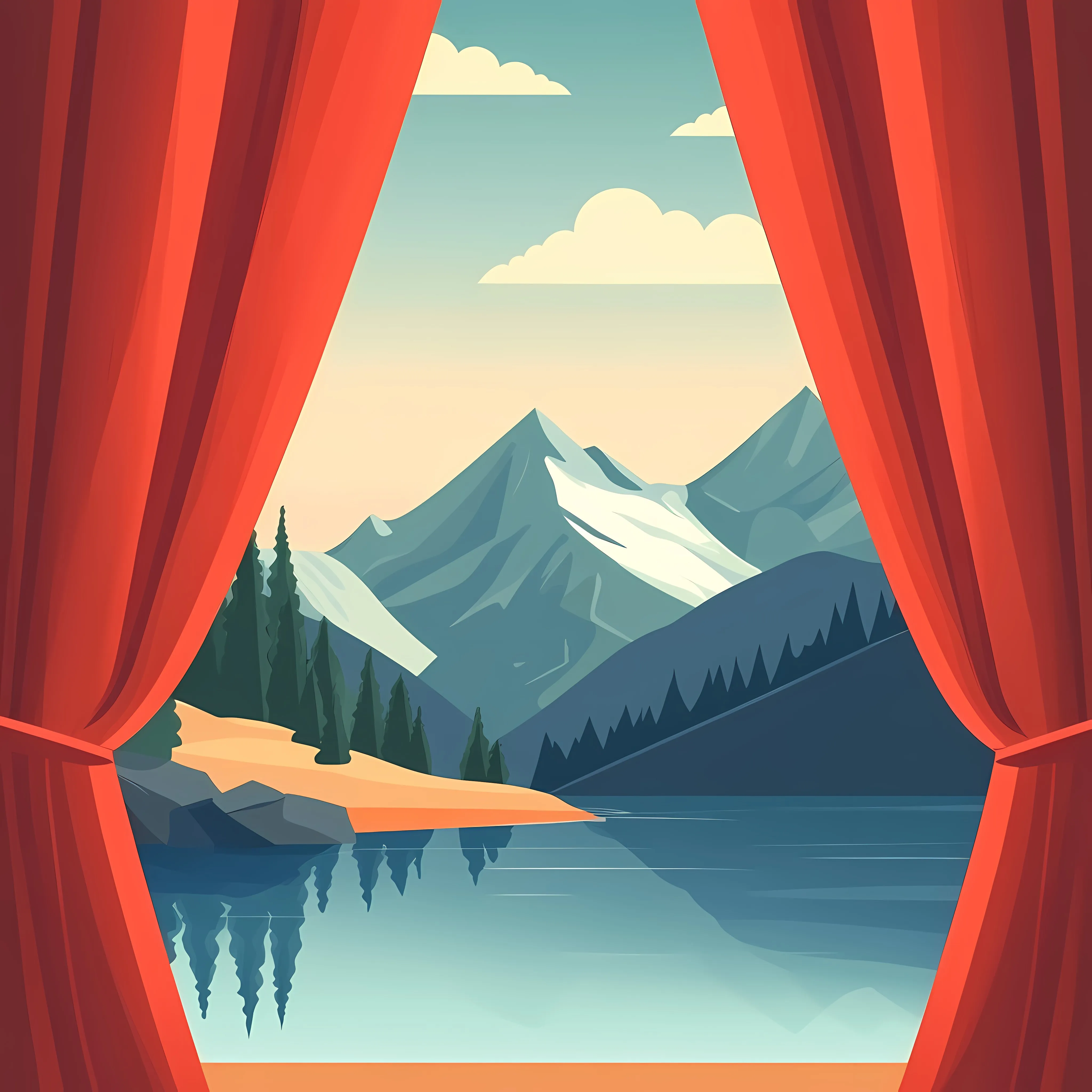 Red Curtain Opening Stage Show Background – free opening image from Dotvec