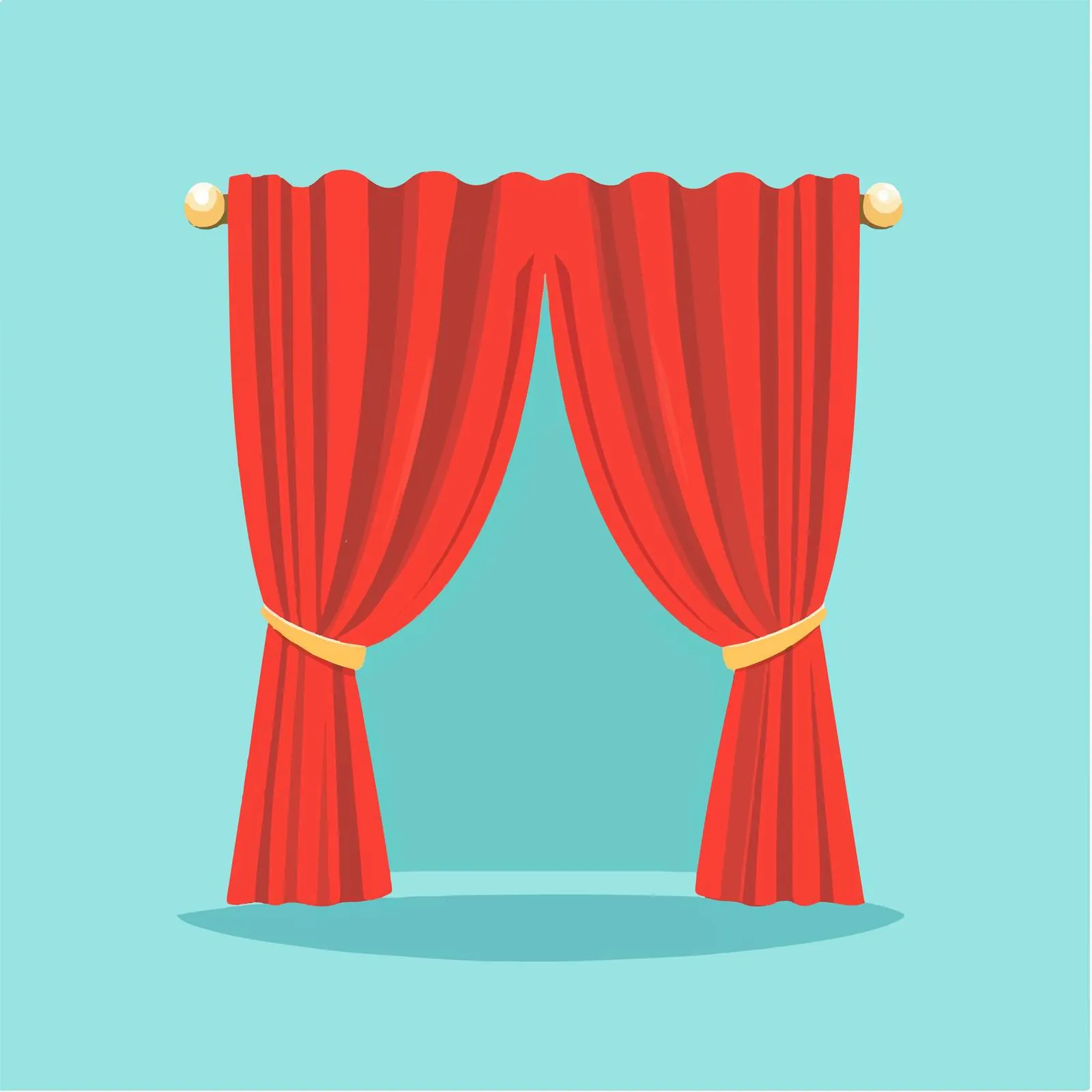 Red Curtain Opening Show Background Illustration – free opening image from Dotvec
