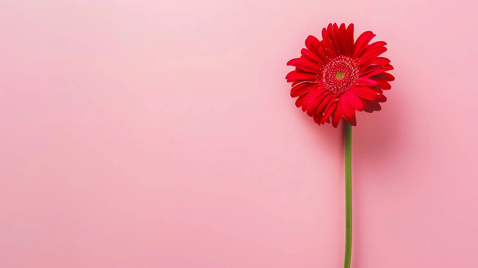 Vibrant Red Daisy on Pink Background — free download from Dotvec
