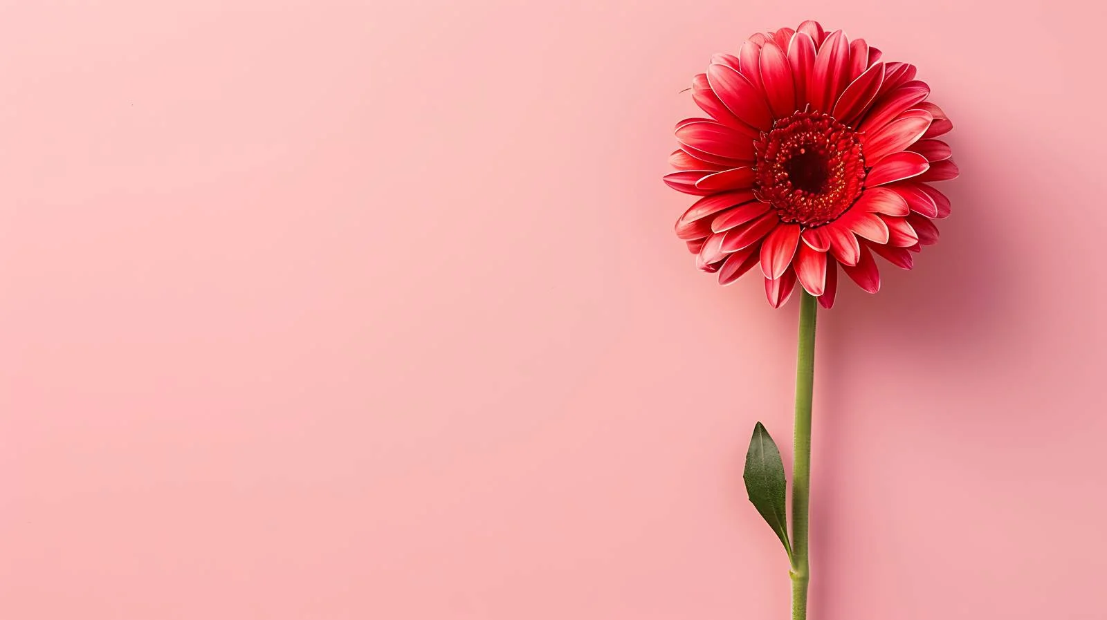 Vibrant Red Daisy on Pink Background — free download from Dotvec