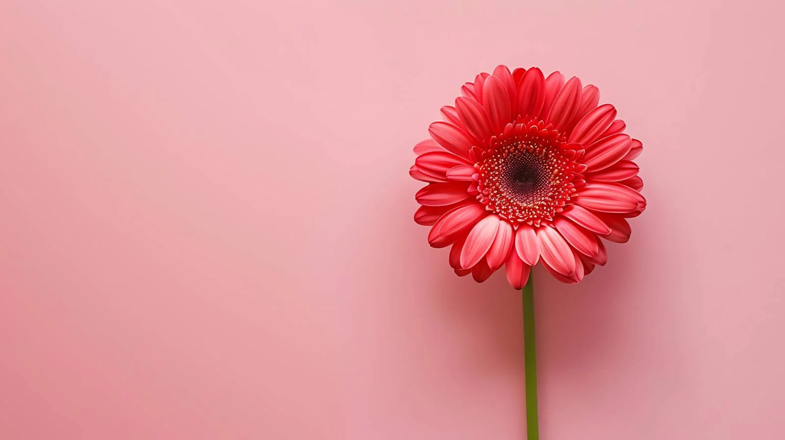 Vibrant Red Daisy on Pink Background — free download from Dotvec