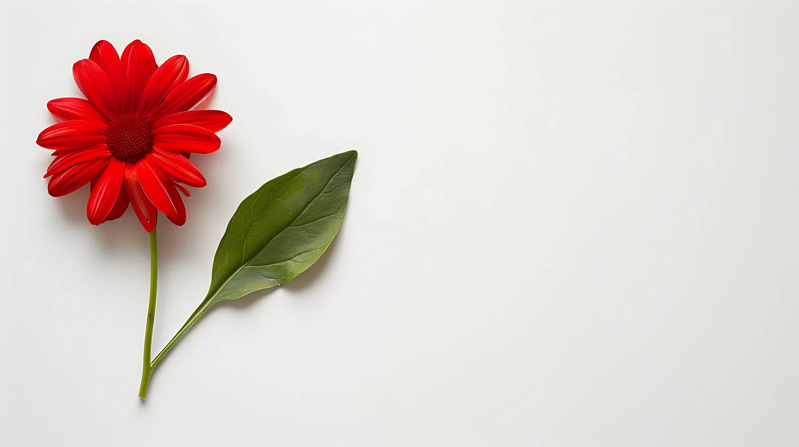 Red Daisy Flower on White Background — free download from Dotvec