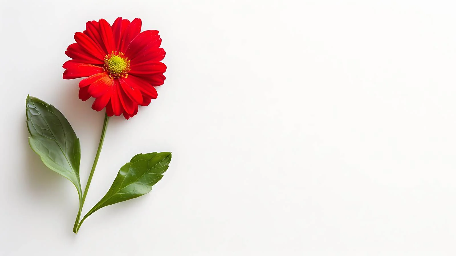 Vibrant Red Daisy Flower on White Background — free download from Dotvec
