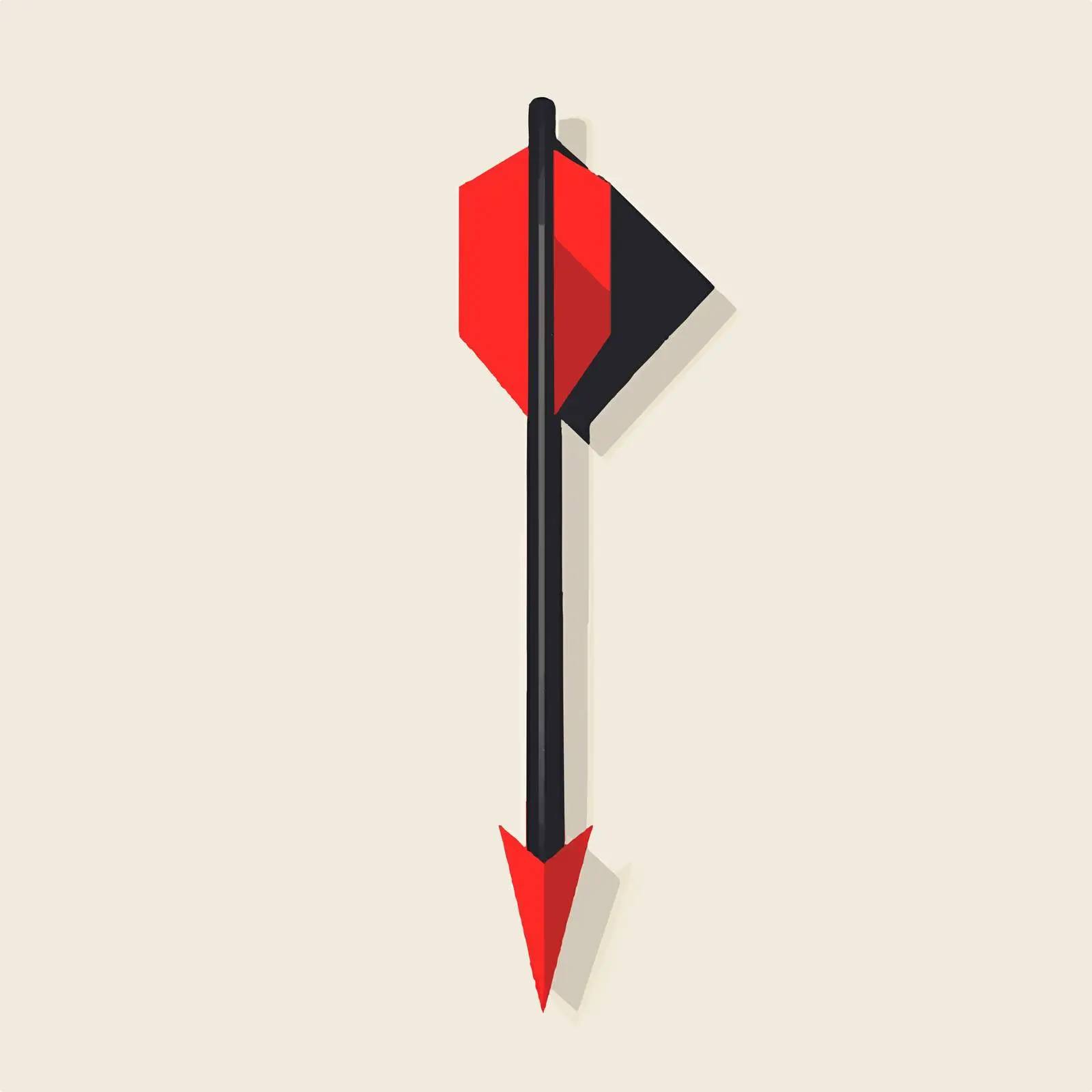 Red Falling Arrow Flat Vector Illustration — free download from Dotvec