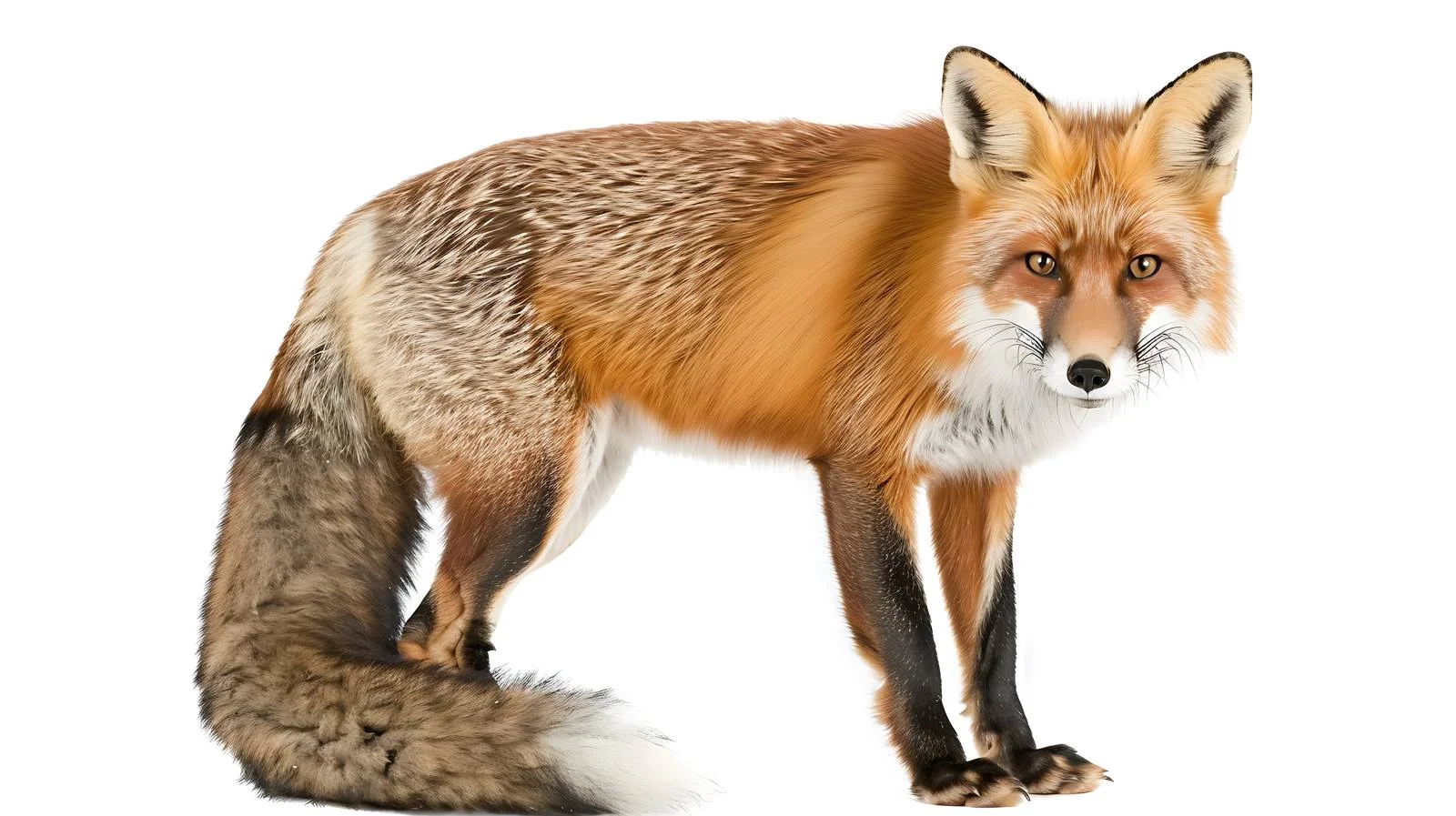 Close-Up Red Fox Isolated on White — free download from Dotvec