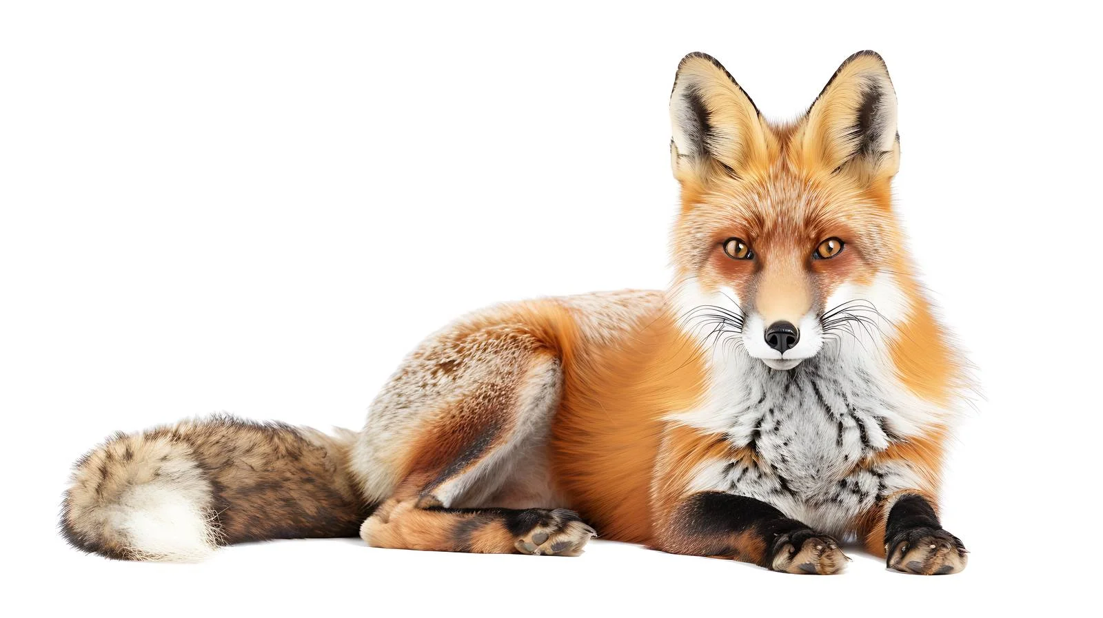 Close-up Red Fox on White Background — free download from Dotvec