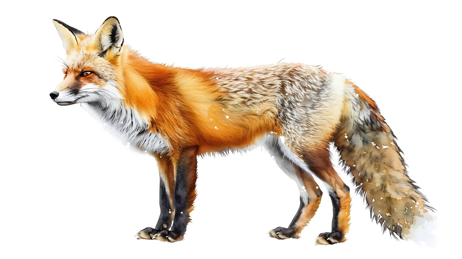 Vibrant Red Fox Watercolor Illustration Isolated — free download from Dotvec