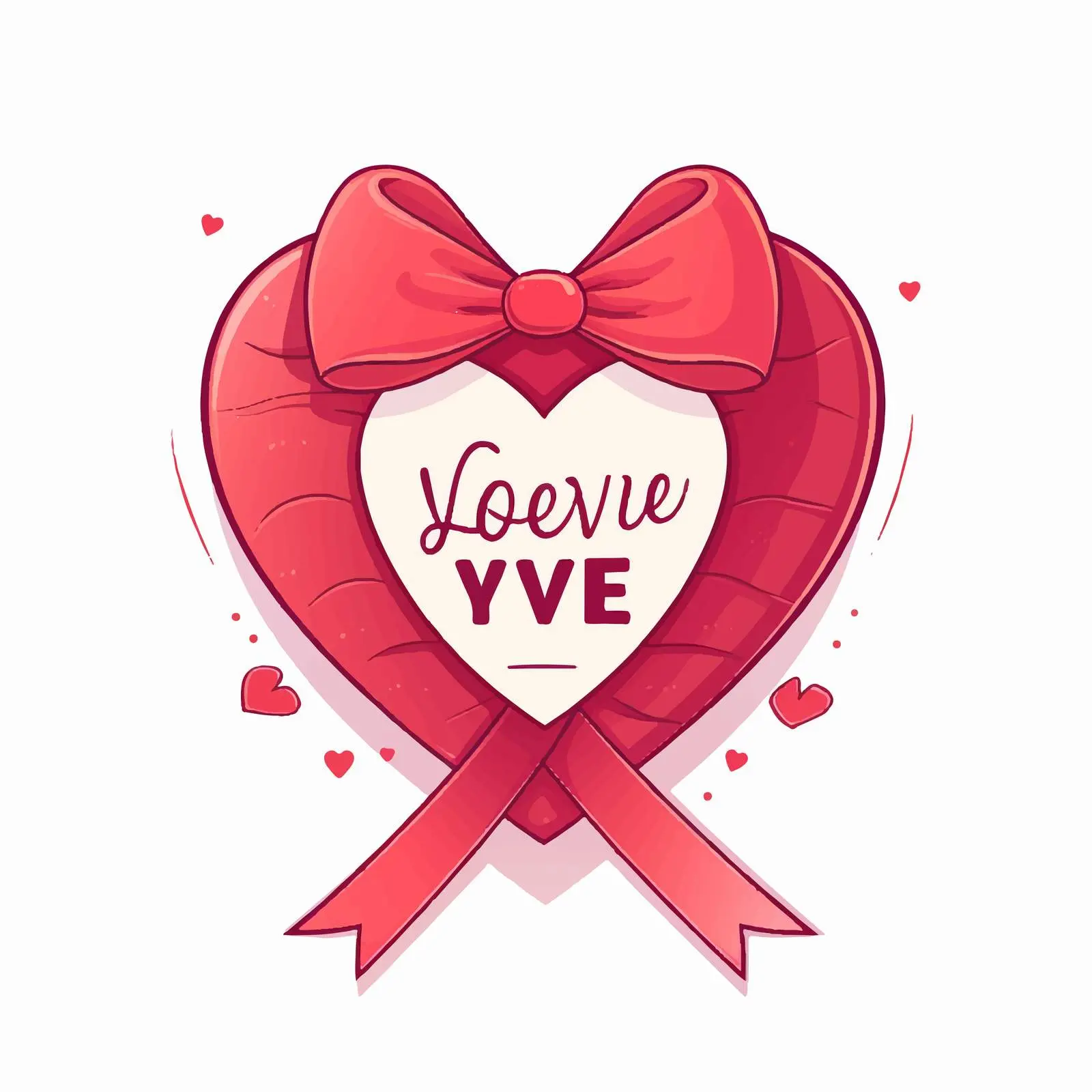 Love Yourself Heart and Ribbon Vector Design — free download from Dotvec