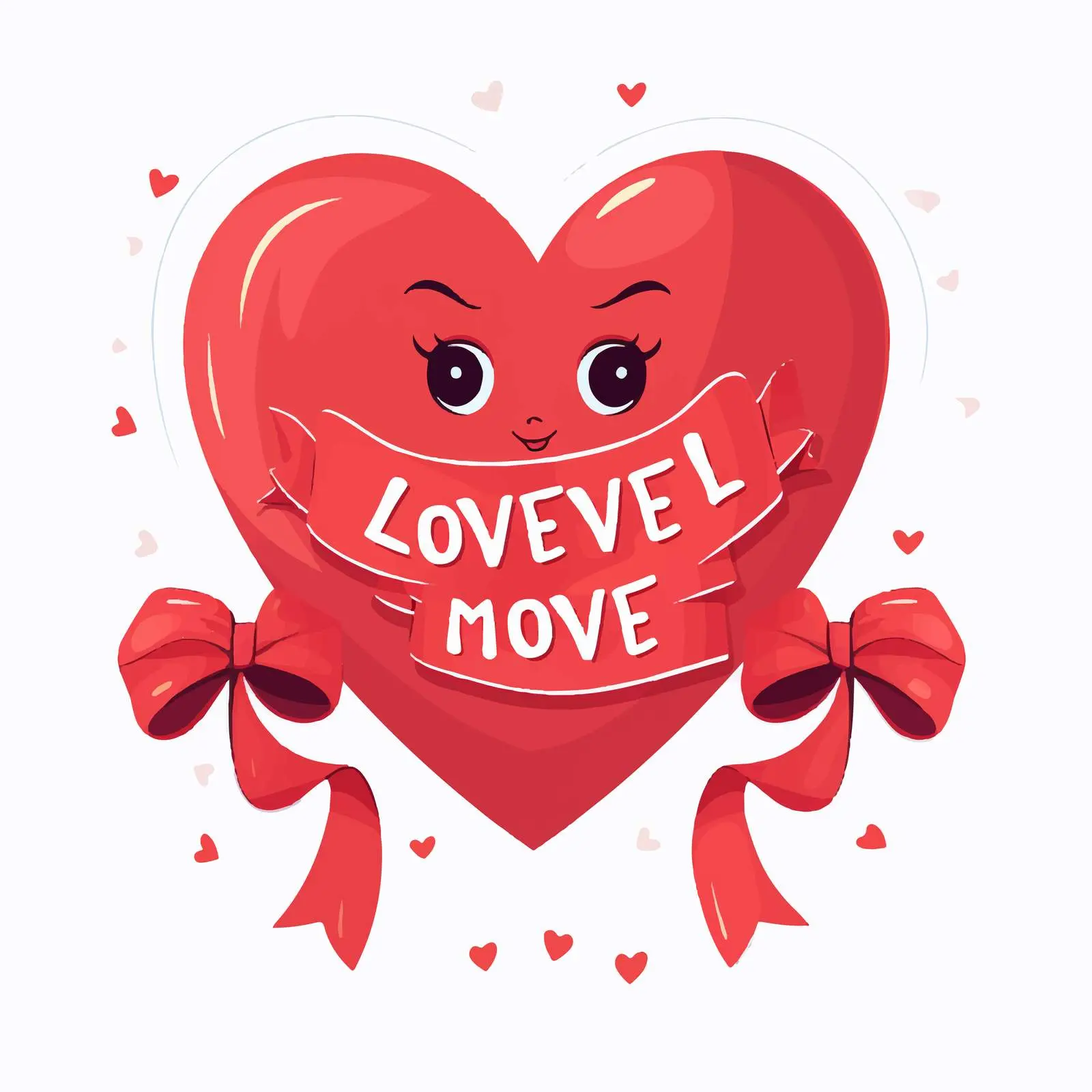 Heart and Ribbon Love Yourself Vector Art — free download from Dotvec