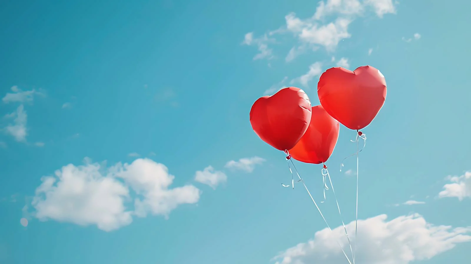 Heart Balloons in Blue Sky — free download from Dotvec