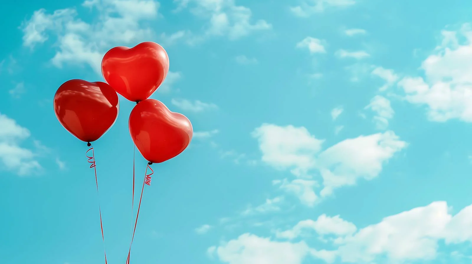 Heart Balloons in Blue Sky — free download from Dotvec