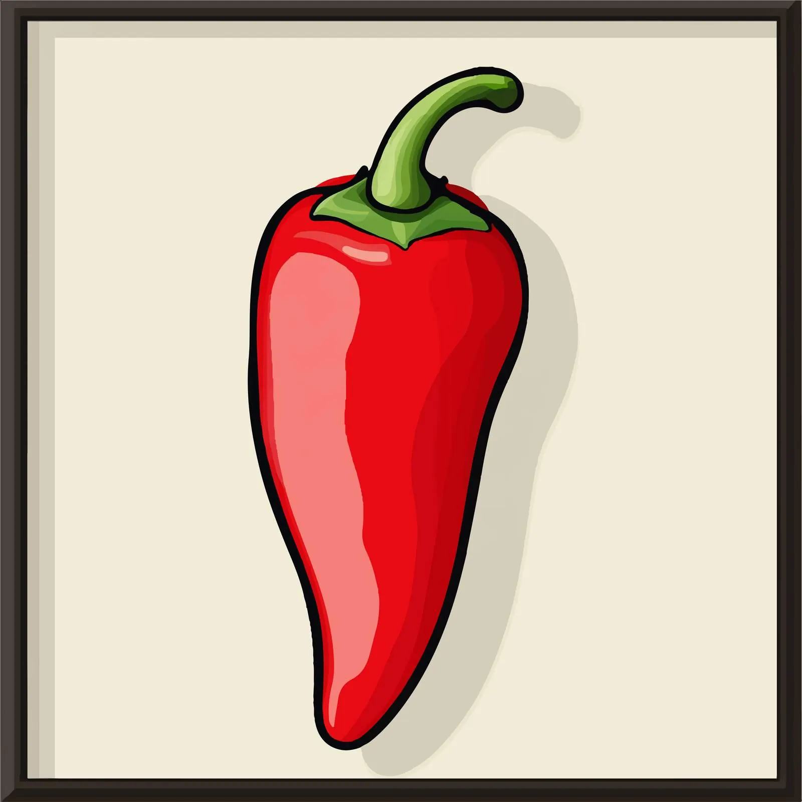 Red Hot Pepper Flat Vector Illustration — free download from Dotvec