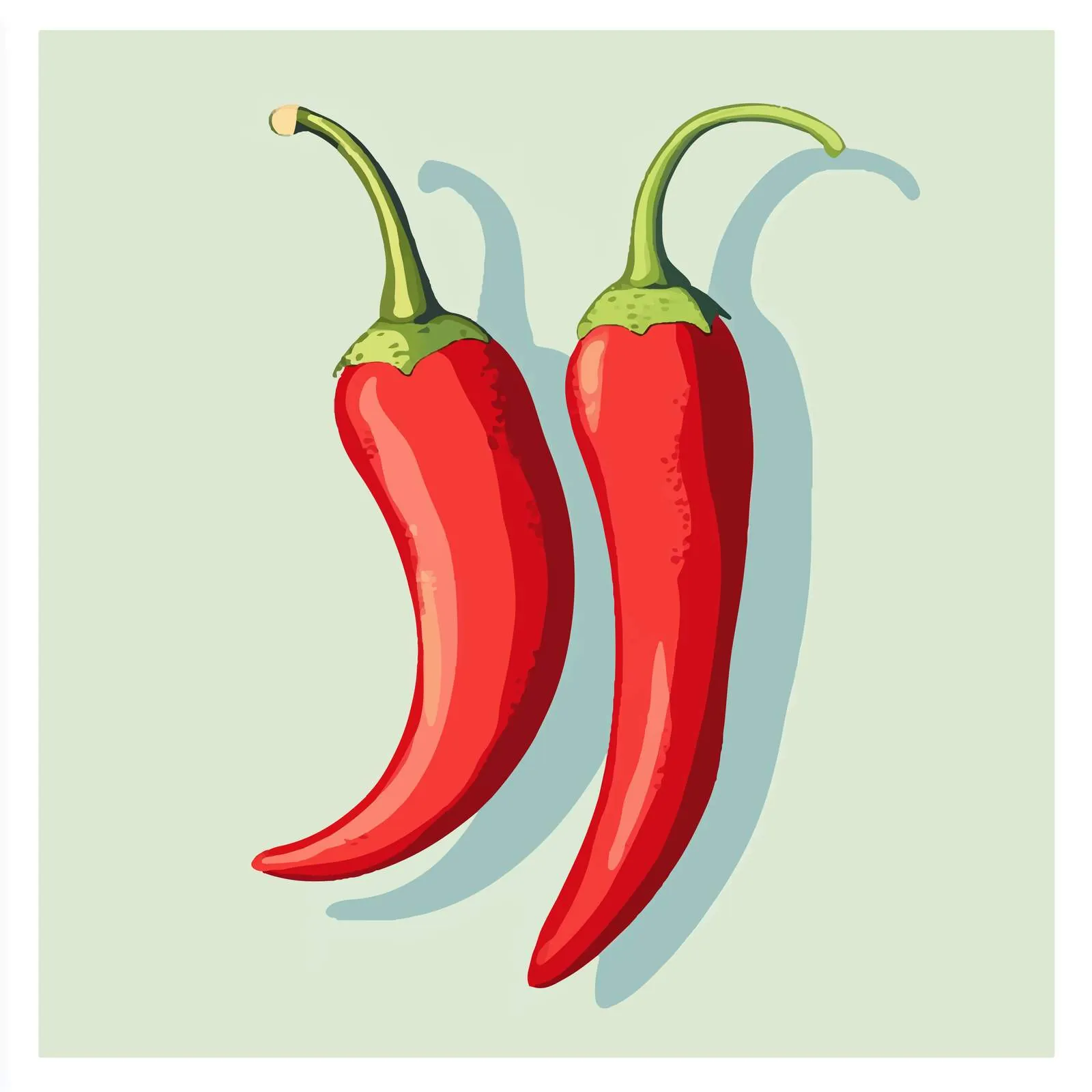 Red Hot Pepper Flat Vector Illustration — free download from Dotvec