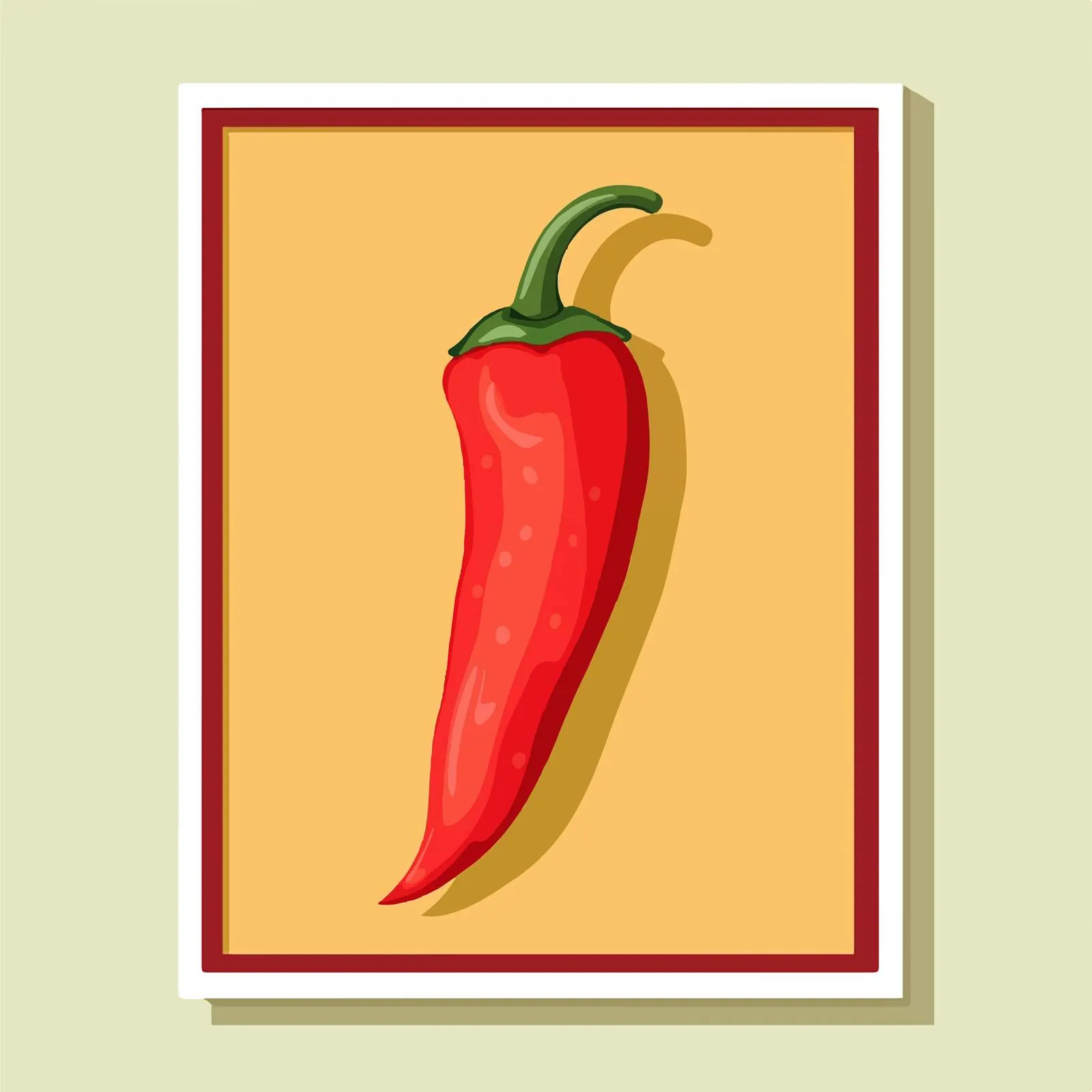 Red Hot Pepper Flat Vector Illustration — free download from Dotvec