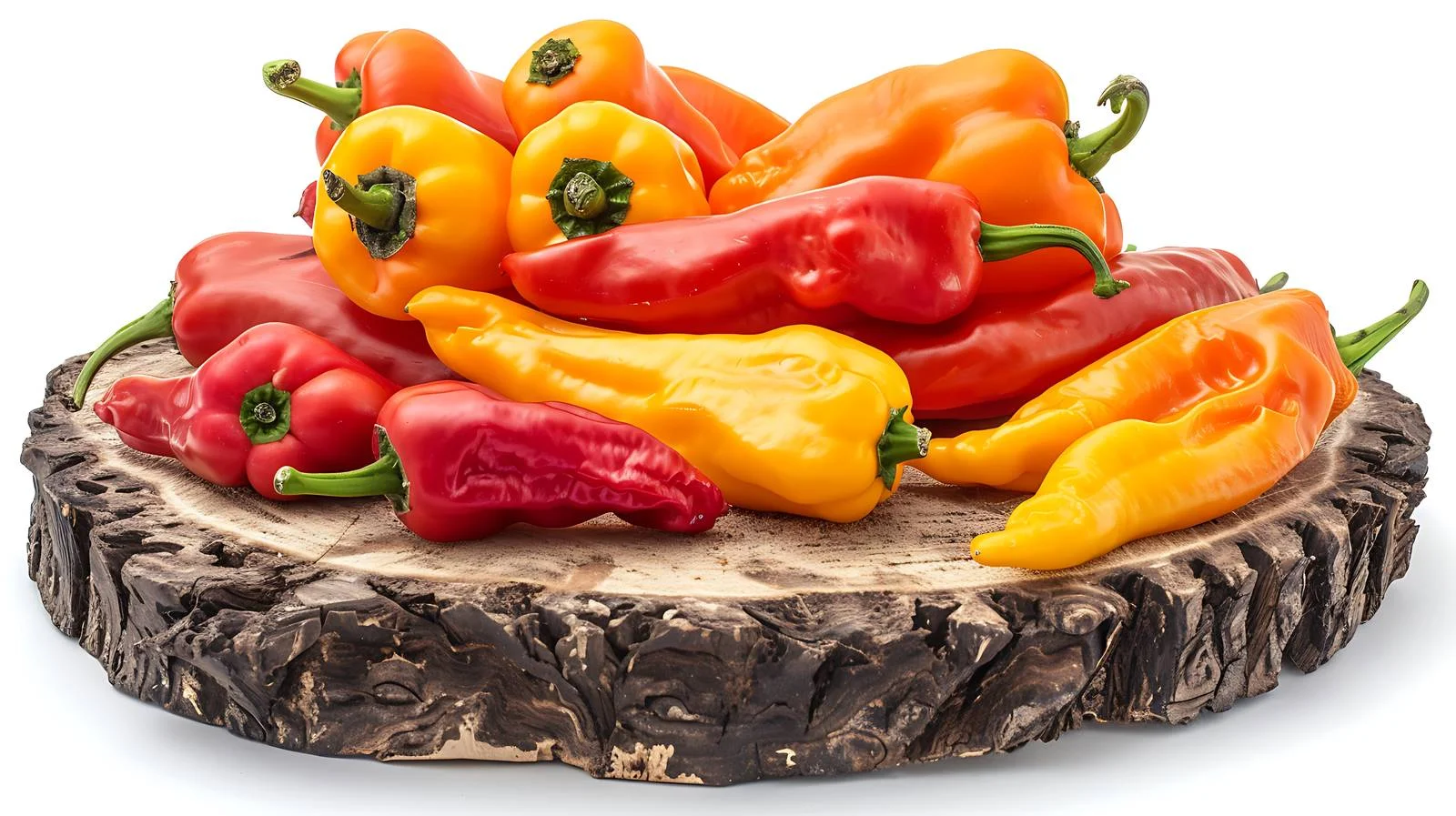Vibrant Bell Peppers on Rustic Wood — free download from Dotvec