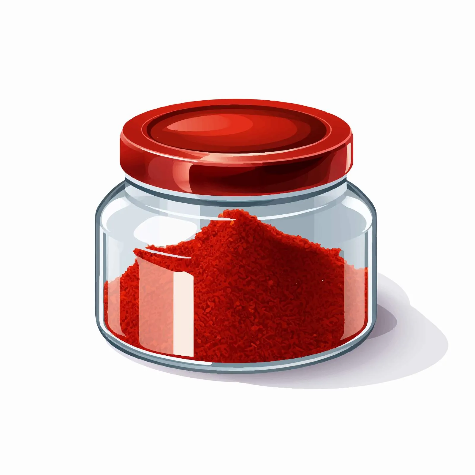 Red Paprika Powder in Clear Glass Jar — free download from Dotvec