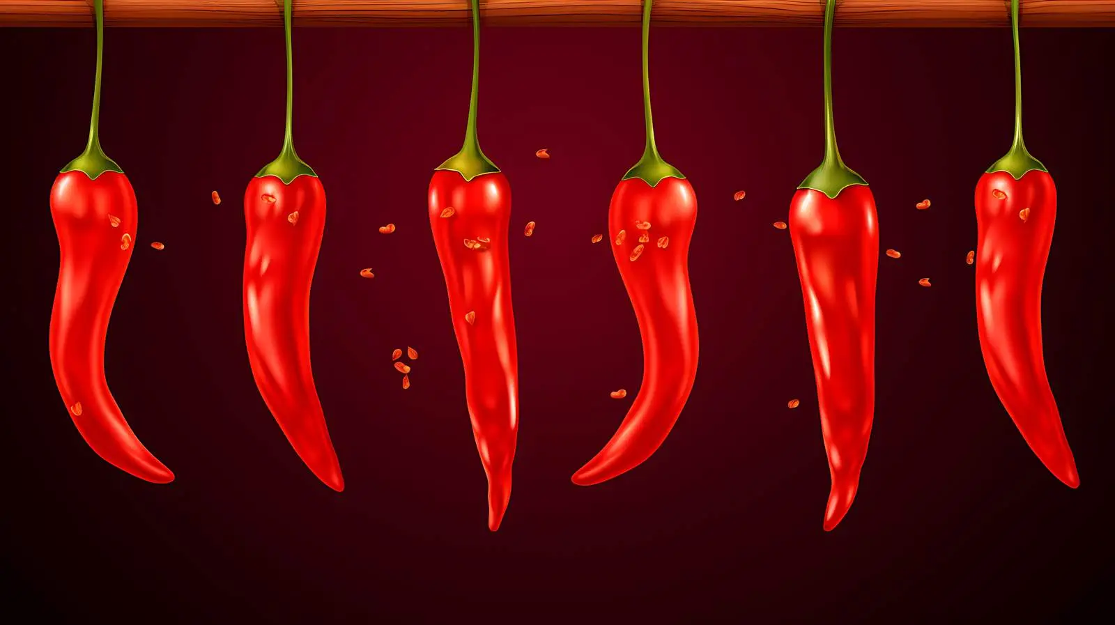 Drying Red Peppers on String — free download from Dotvec