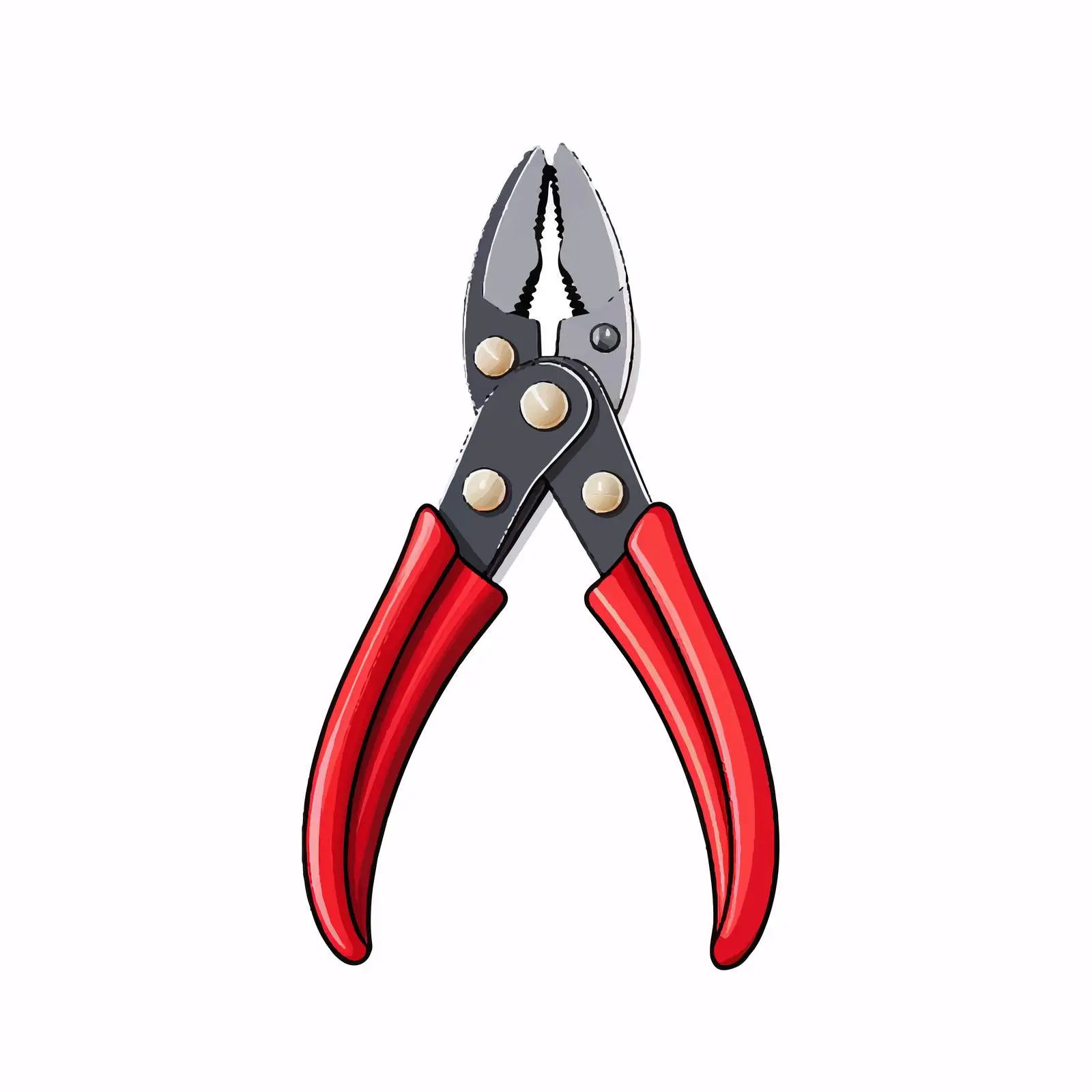 Red Pliers Vector Illustration on White Background — free download from Dotvec