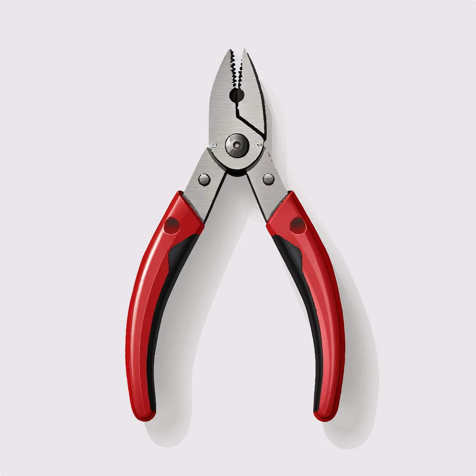 Red Pliers Vector Illustration on White Background — free download from Dotvec
